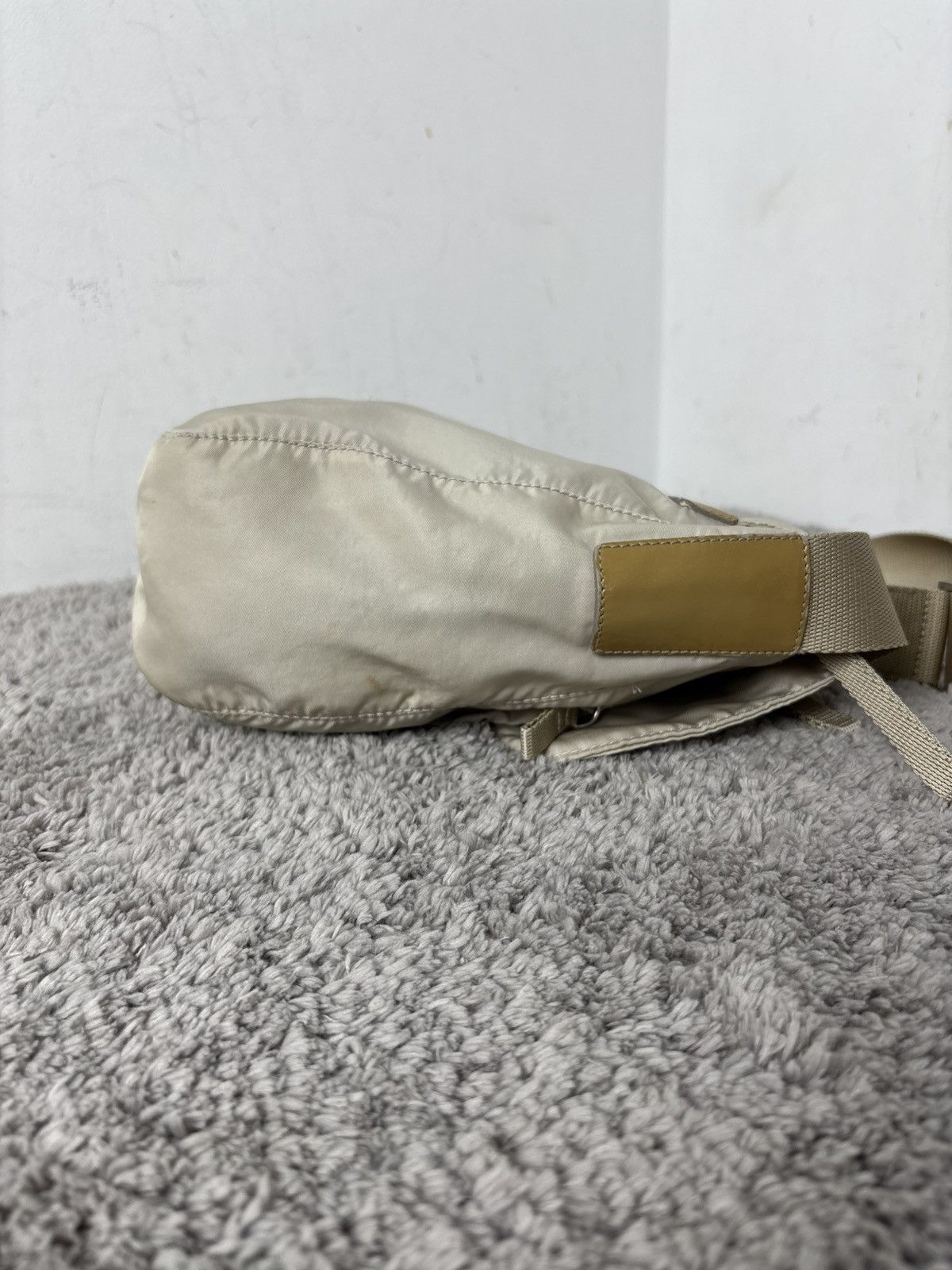 Prada Prada Milano Nylon Beige Messenger Bag Size ONE SIZE - 18 Thumbnail