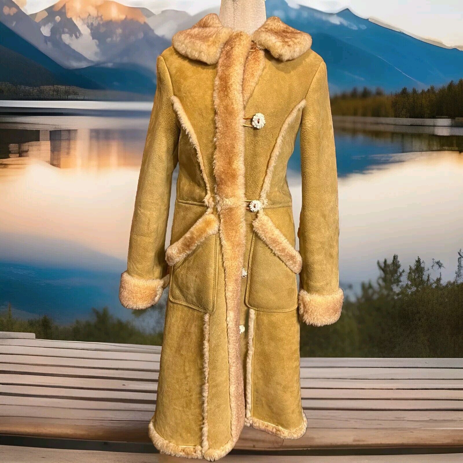 Other Shearling Coat Jacket Women Sz S Size S / US 4 / IT 40 - 4 Thumbnail