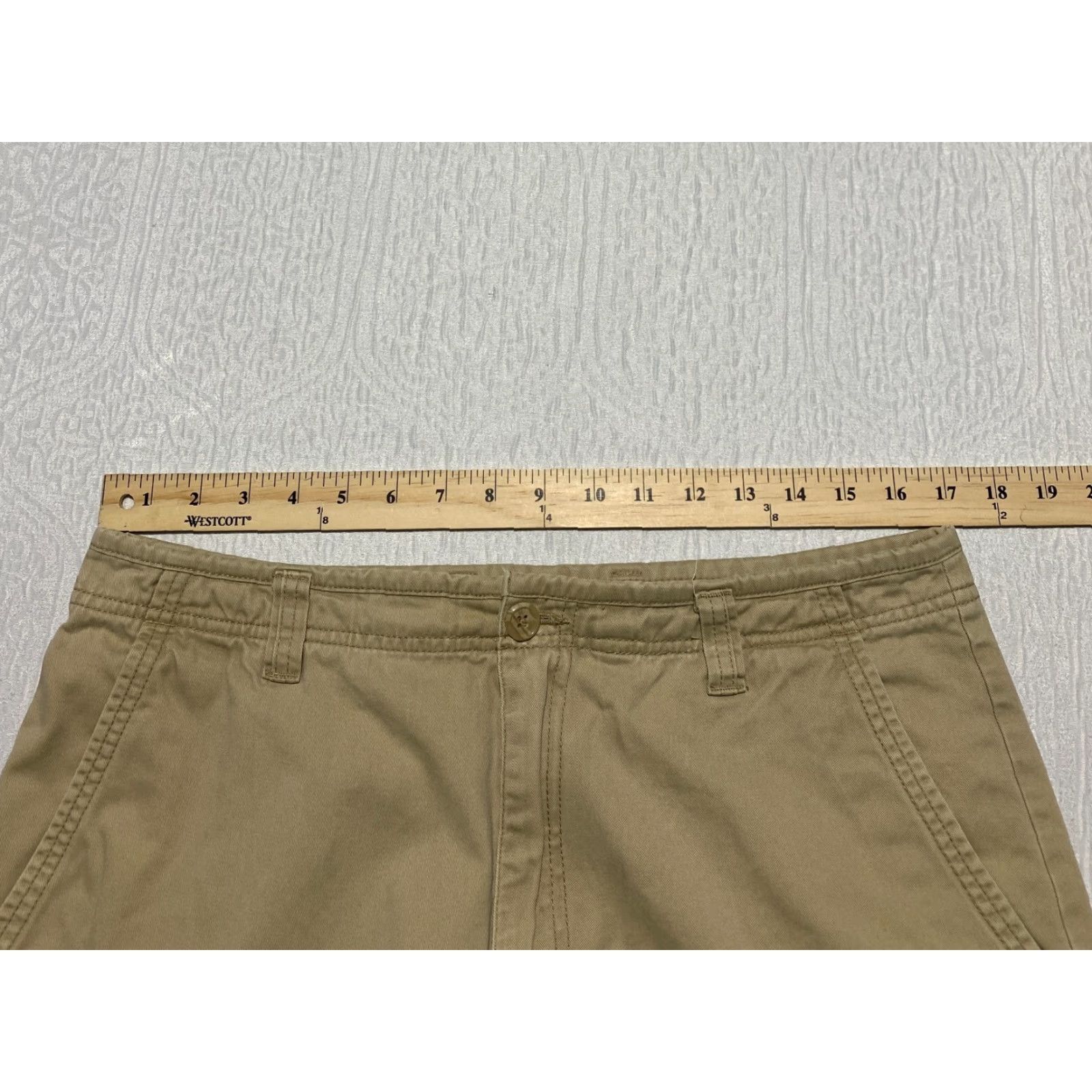 Vintage Falls Creek Cargo Shorts Men's Size 34 Beige Canvas 10 In Inseam Pockets Casual Workwear Mens Size US 34 / EU 50 - 4 Thumbnail