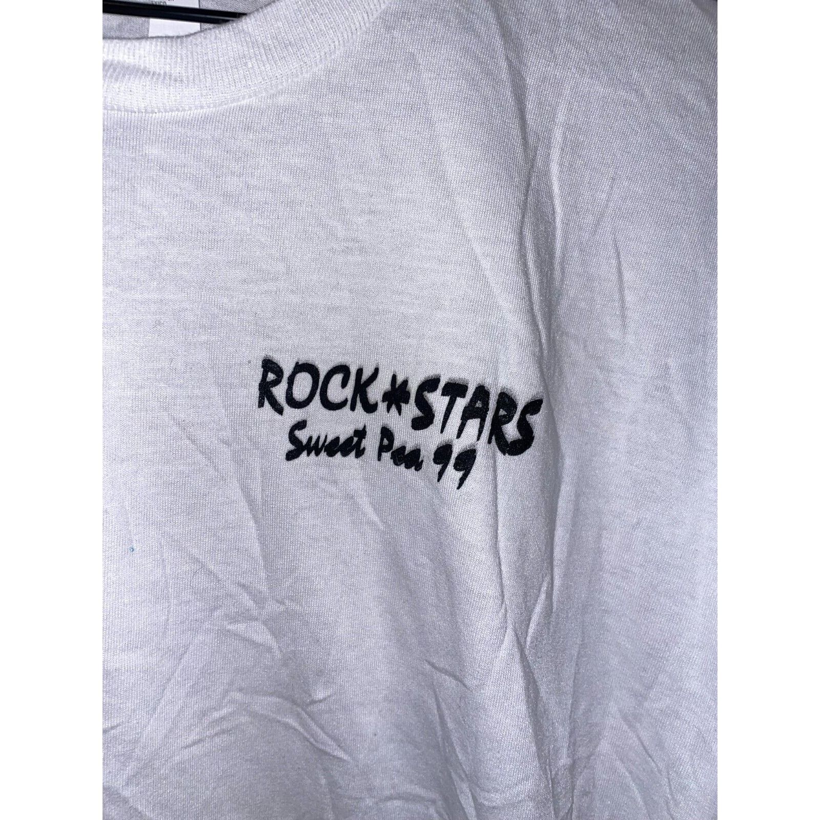 Jerzees Vintage Sweet Pea Festival Shirt Rock Stars White Tee 1999 L Size US L / EU 52-54 / 3 - 3 Thumbnail