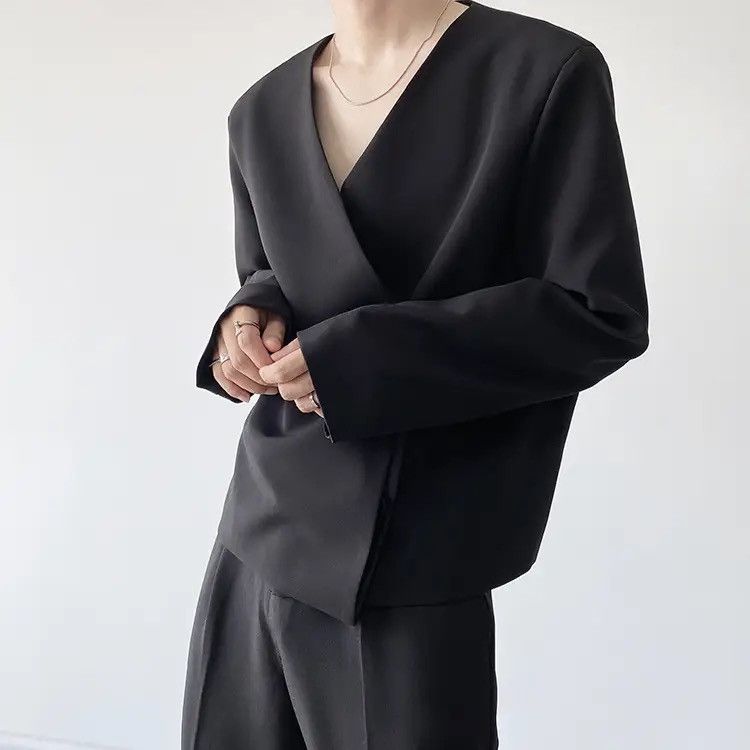 Japanese Brand × Vintage Korean fashion retro wrap blazer Size US L / EU 52-54 / 3 - 3 Thumbnail