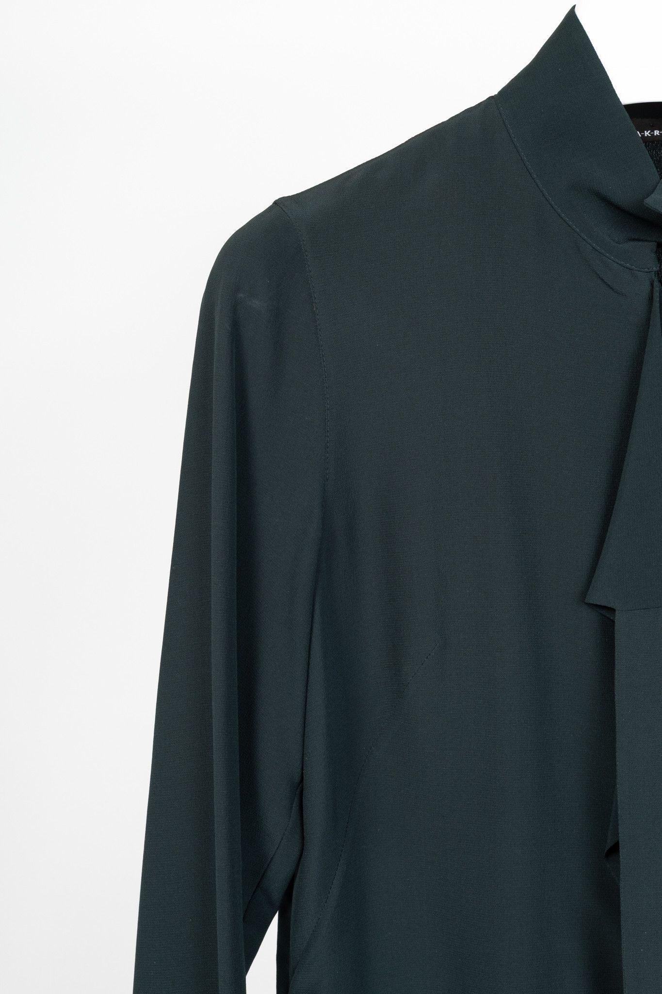 Akris Akris Green Silk-Crepe Draped Blouse Size M / US 6-8 / IT 42-44 - 5 Thumbnail