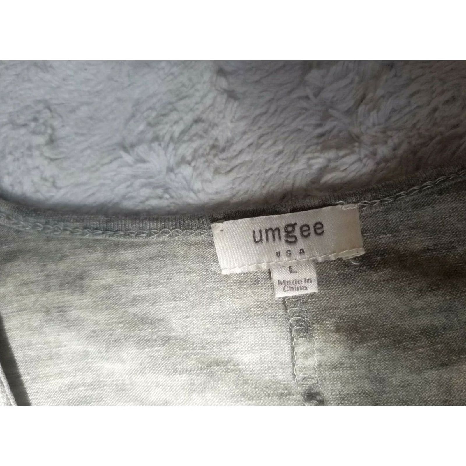 Vintage Umgee Womens Tunic Dress Top Long Sleeves Layered Pullover Gray Size Large Size L / US 10 / IT 46 - 3 Thumbnail