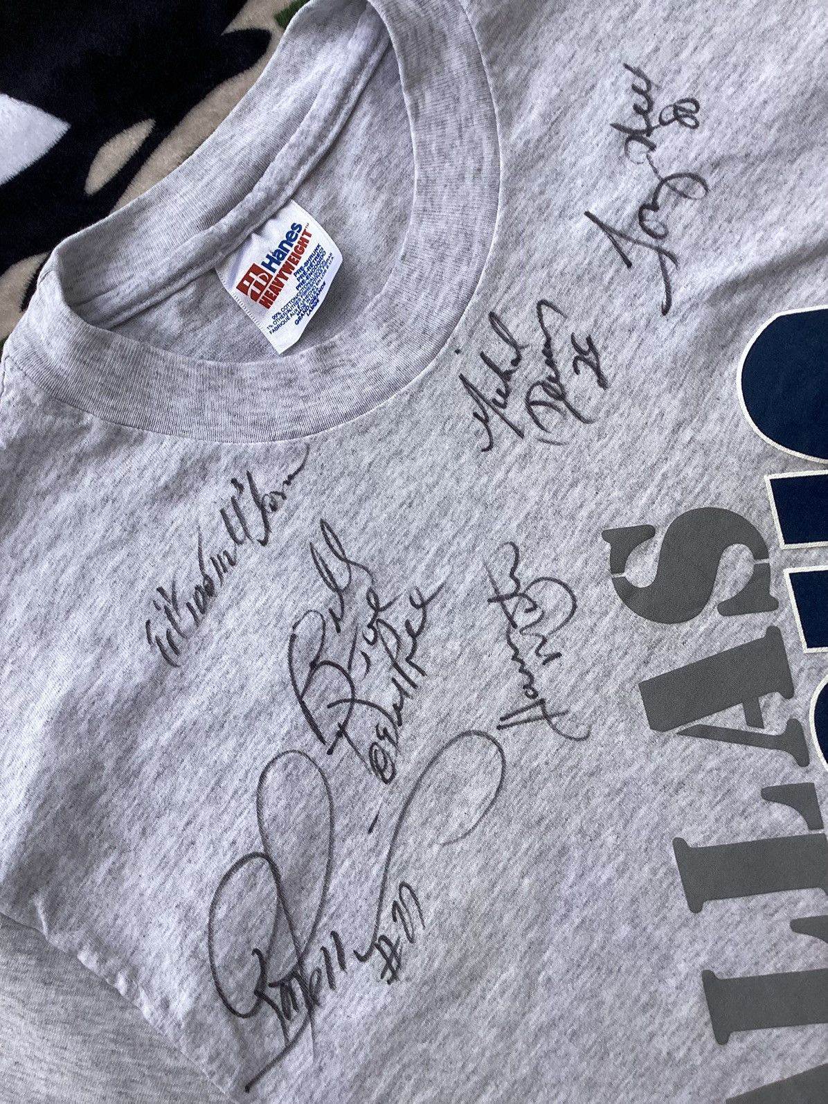 NFL × Vintage Vtg Dallas Cowboys NFL Hanes heavyweight Tee w/ signature Size US L / EU 52-54 / 3 - 3 Thumbnail