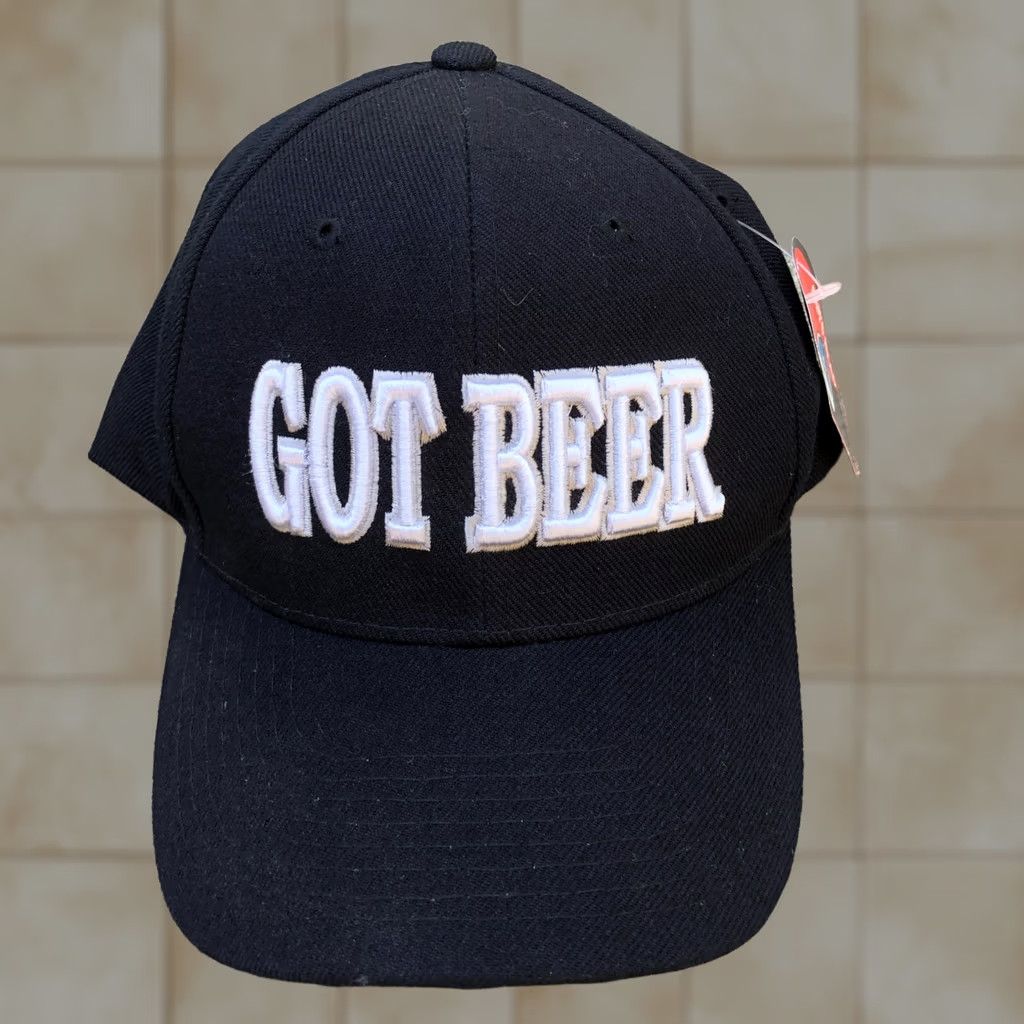 Vintage VTG SAM'S CAP GOT BEER Baseball Hat Adjustable Black Wool Blend 90s Men's Cap Size ONE SIZE - 1 Thumbnail