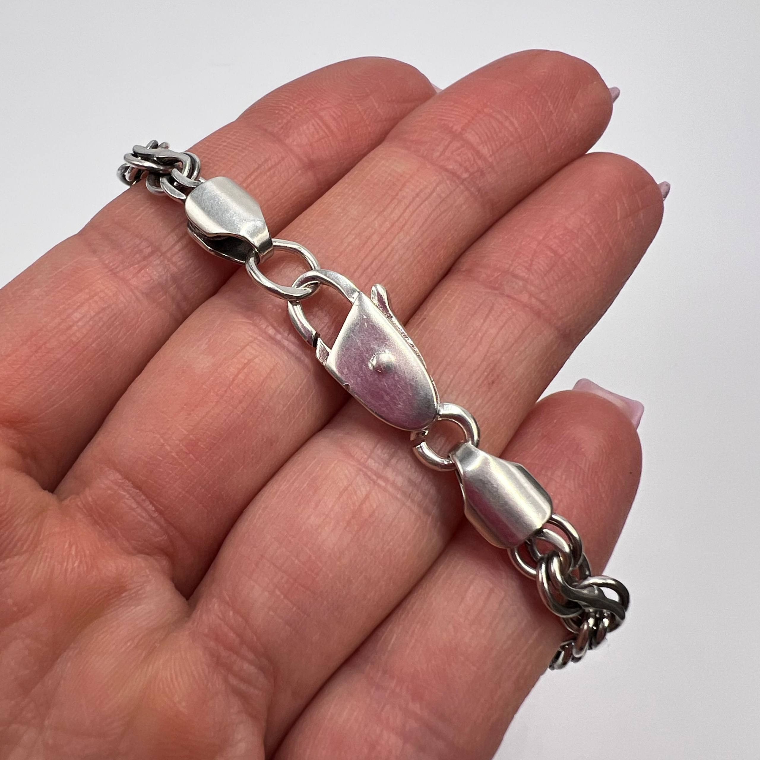 Sterling Silver Vintage Sterling Silver 925 Chain Necklace Mens 55cm 33g Size ONE SIZE - 9 Thumbnail