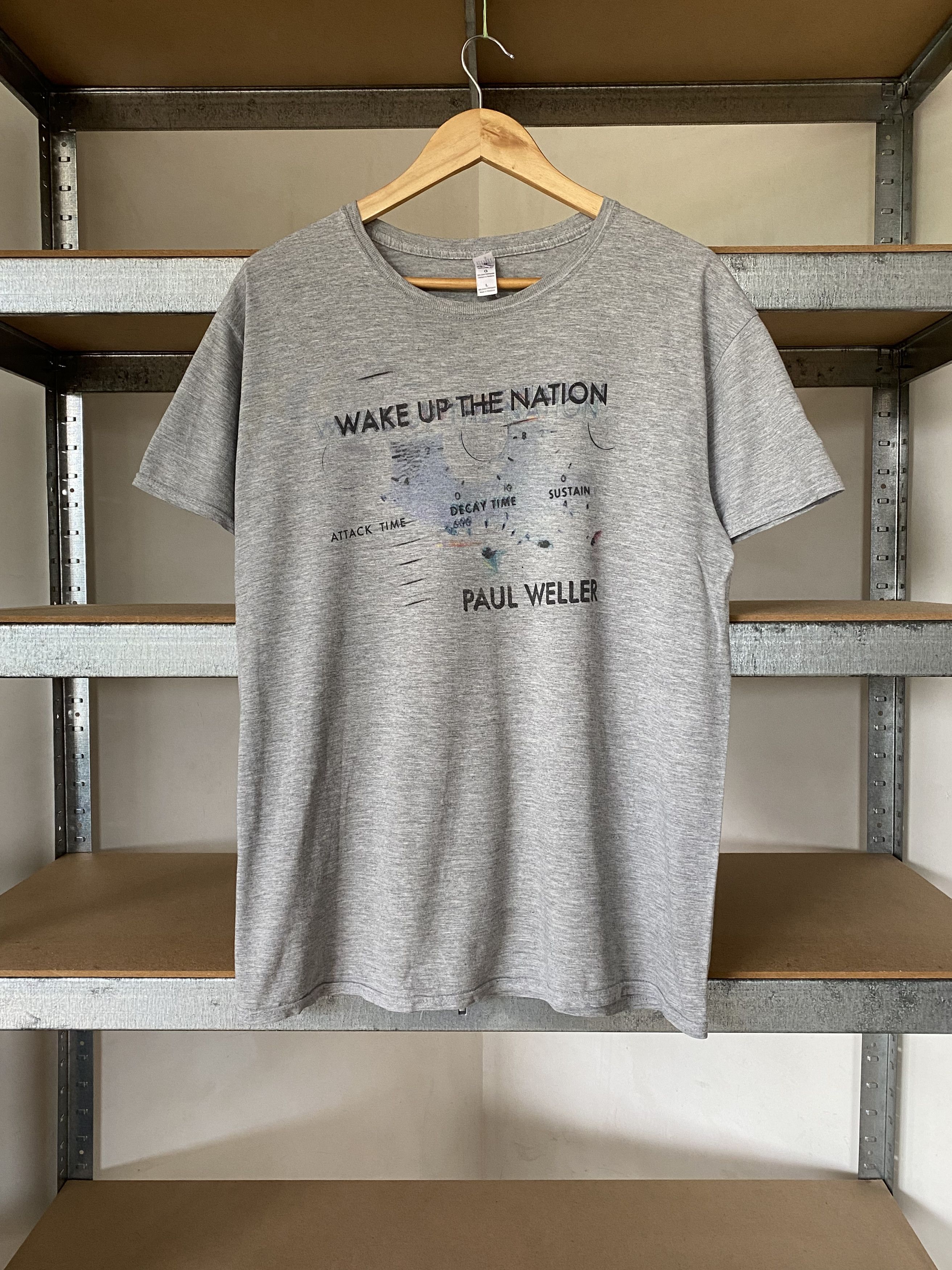 Band Tees Paul Weller Vintage 2000s Wake Up The Nation White T-shirt Size US L / EU 52-54 / 3 - 1 Thumbnail