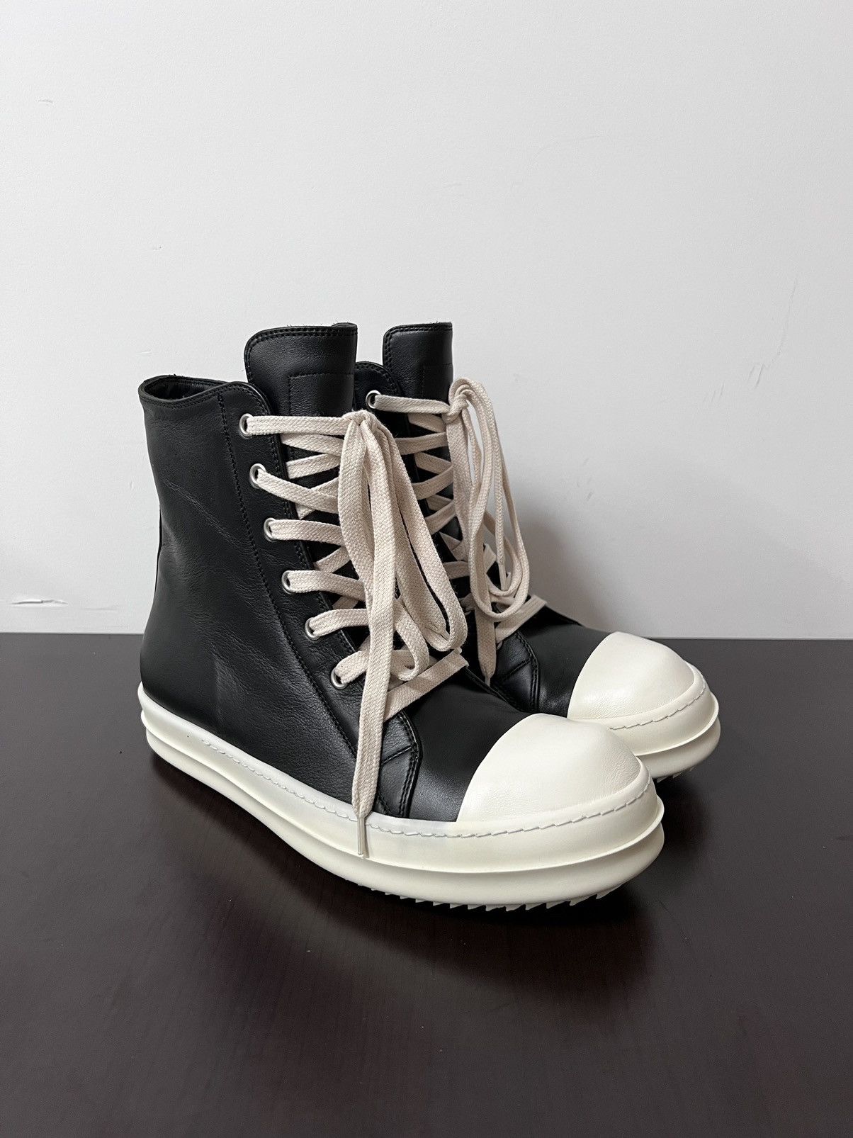 Rick Owens Rick owens mainline leather ramones high top sneakers sz39 Size US 6 / EU 39 - 6 Thumbnail
