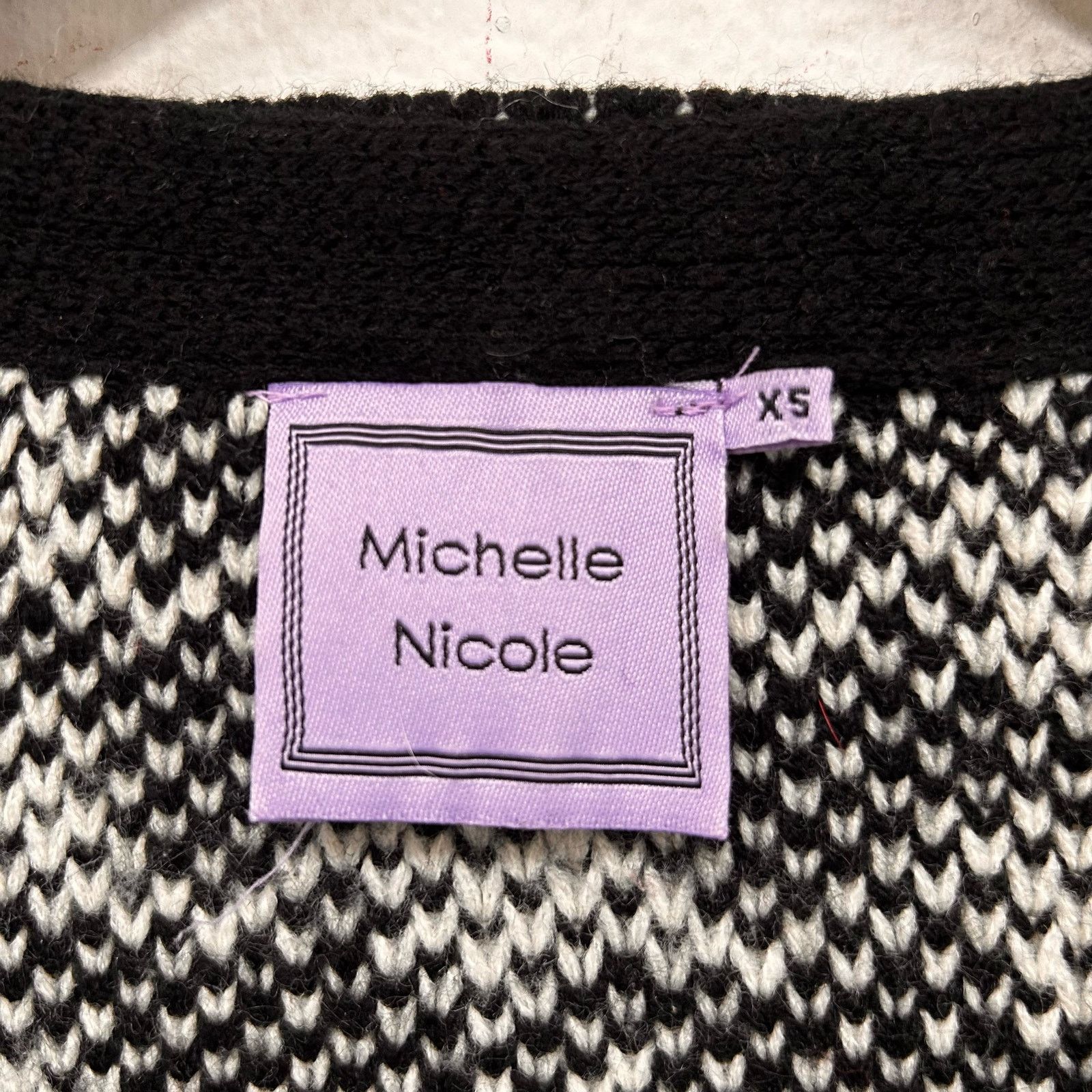 Vintage Vintage Houndstooth Wool Full Zip Sweater Size XS Size XS / US 0-2 / IT 36-38 - 4 Thumbnail