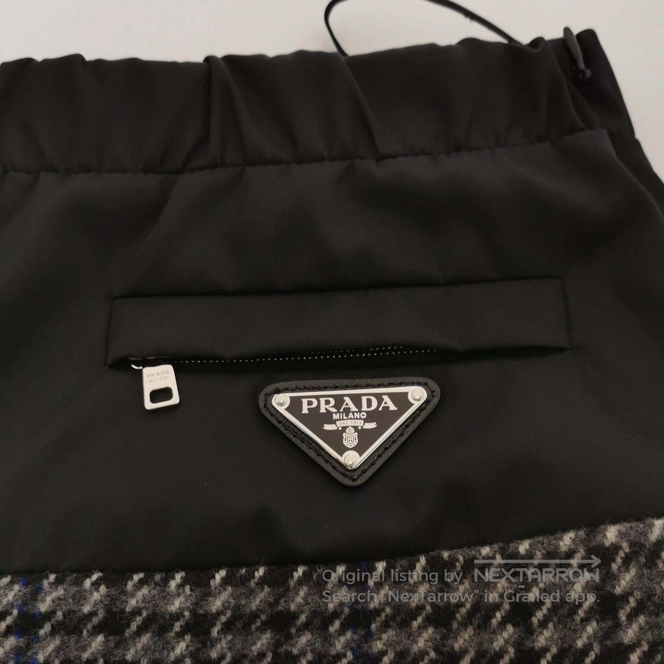 Prada Prada Colorblock Wool Blend Check Skirt . Size 37" - 3 Thumbnail