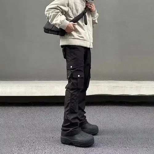 Jean Straight Boot Cut Flared Pocket Cargo Jeans Size US 30 / EU 46 - 2 Thumbnail