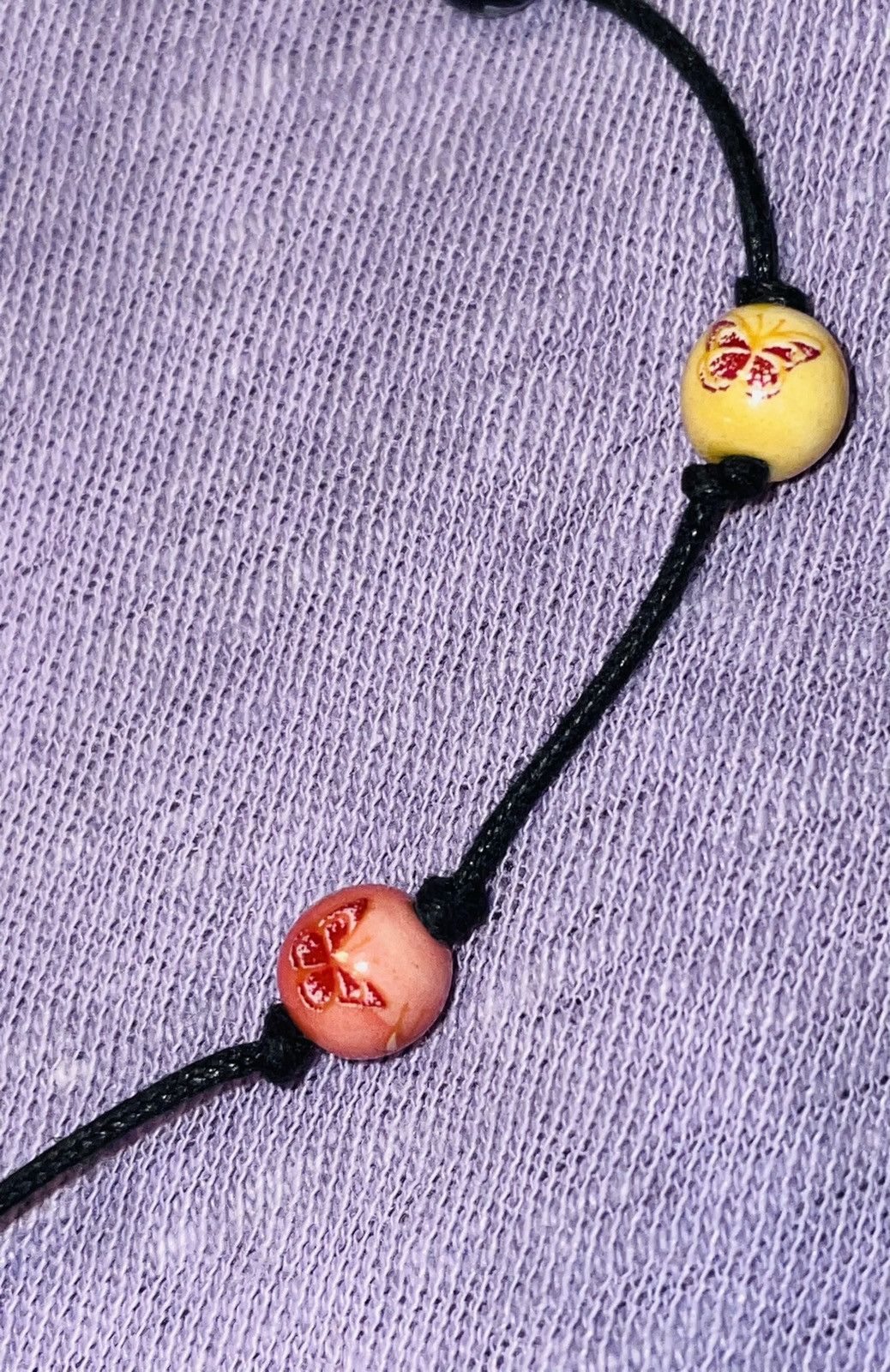 Vintage Vintage Cloisonne Beaded Leather Necklace Size ONE SIZE - 6 Thumbnail