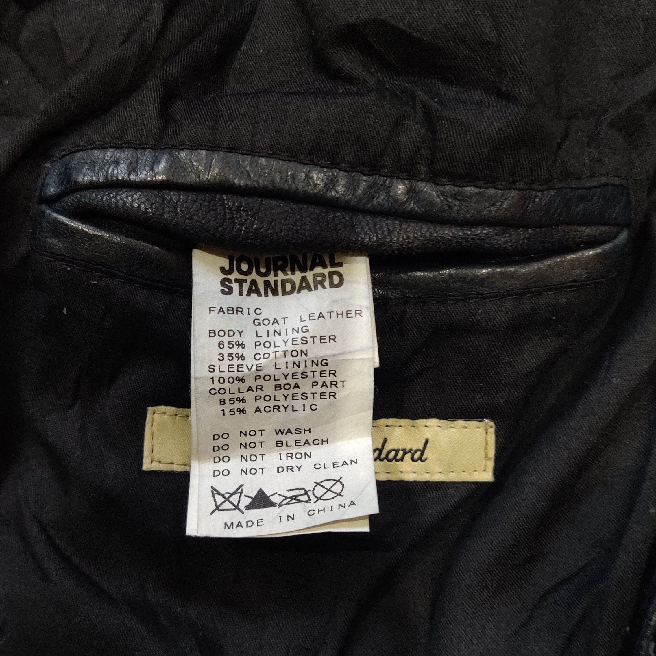 Journal Standard Journal Standard Goatskin Leather Trucker Jacket Size US M / EU 48-50 / 2 - 10 Thumbnail