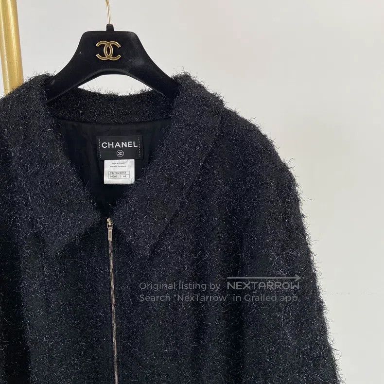 Chanel Chanel Earth Series Black Glitter Coat Size M / US 6-8 / IT 42-44 - 4 Thumbnail