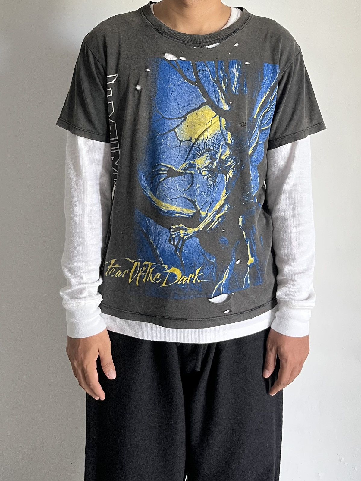 Band Tees × Vintage Vintage Thrashed Iron Maiden Tee Size US M / EU 48-50 / 2 - 3 Thumbnail
