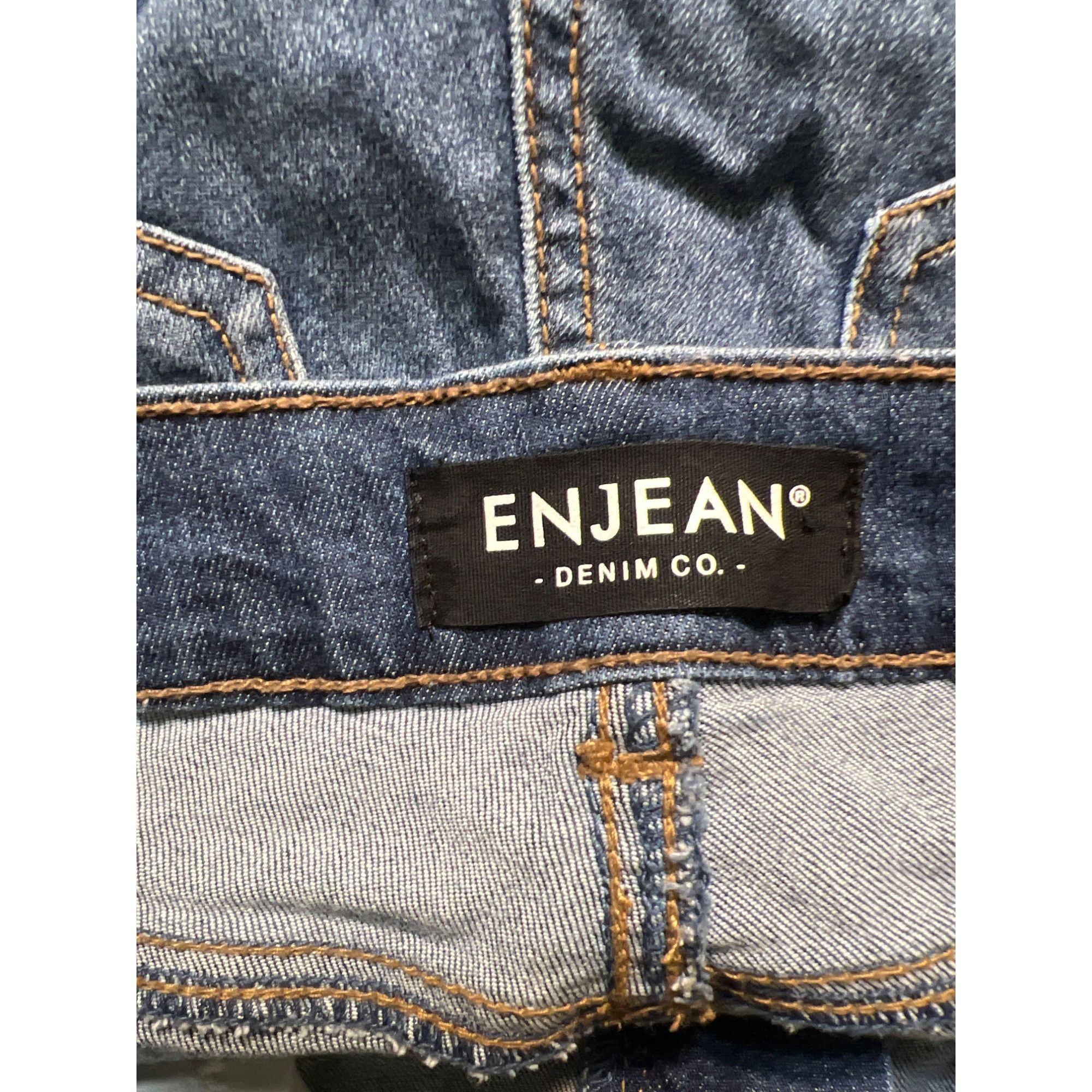 Other Enjean Denim Co. Distressed Skinny Jeans Blue Denim Size 3 Size 24" / US 00 / IT 34 - 5 Thumbnail