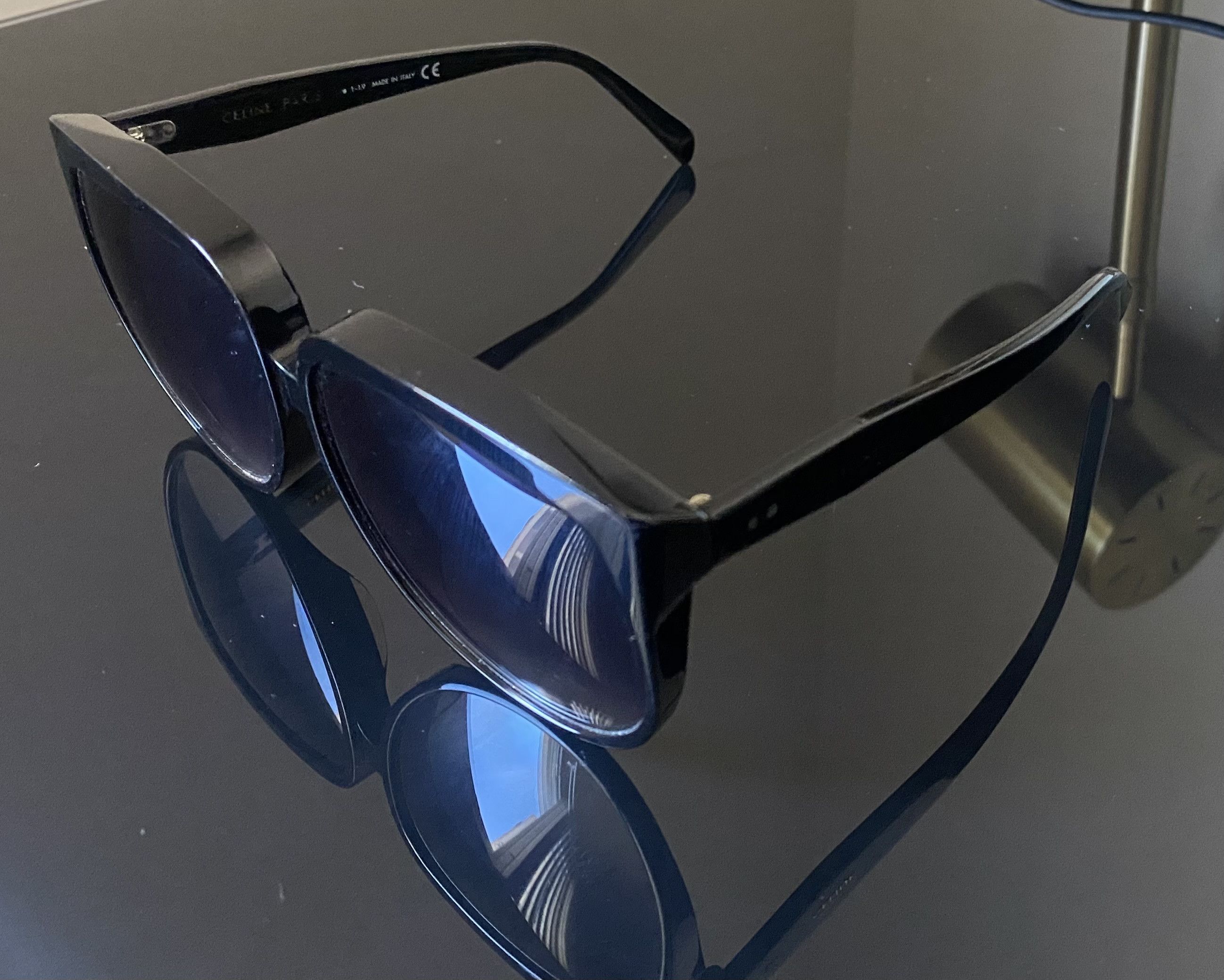 Celine Celine Black 63MM Oversized Round Sunglasses Size ONE SIZE - 4 Thumbnail