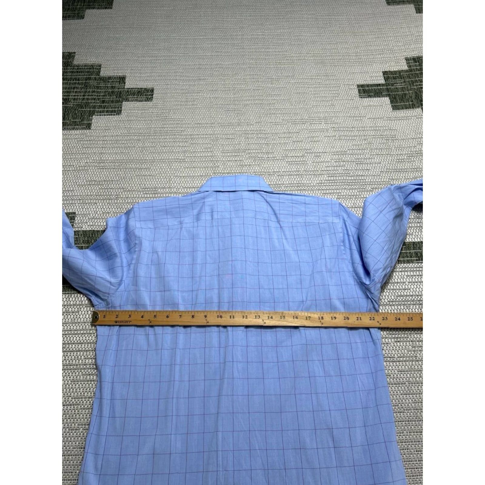 Bonobos Bonobos Dress Shirt Mens 16.5 Blue Cotton Button Up Dress Shirt Size 46R - 5 Thumbnail