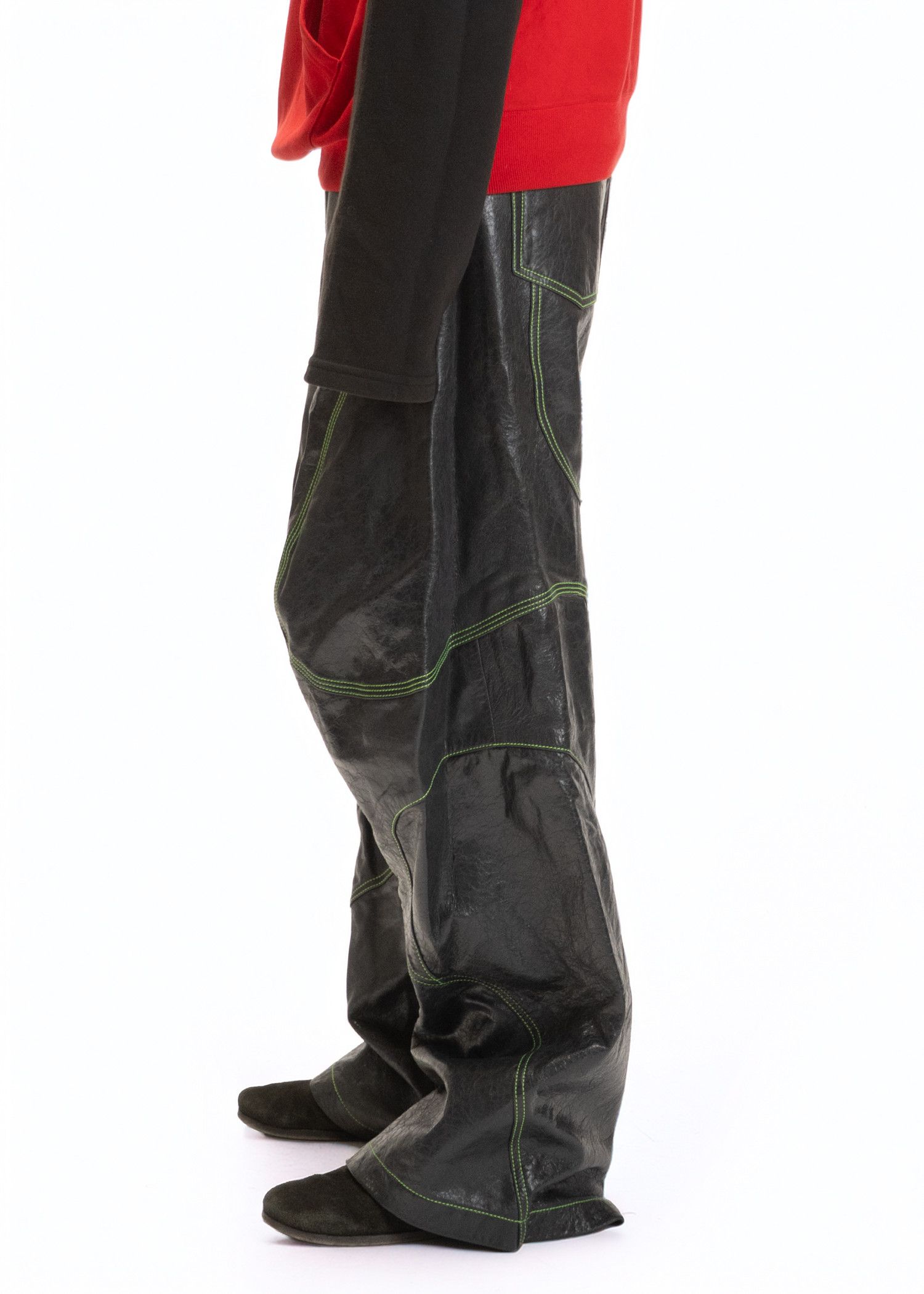 Acne Studios Acne Studios Lorgata Embroidered Leather Trousers Size US 32 / EU 48 - 7 Thumbnail