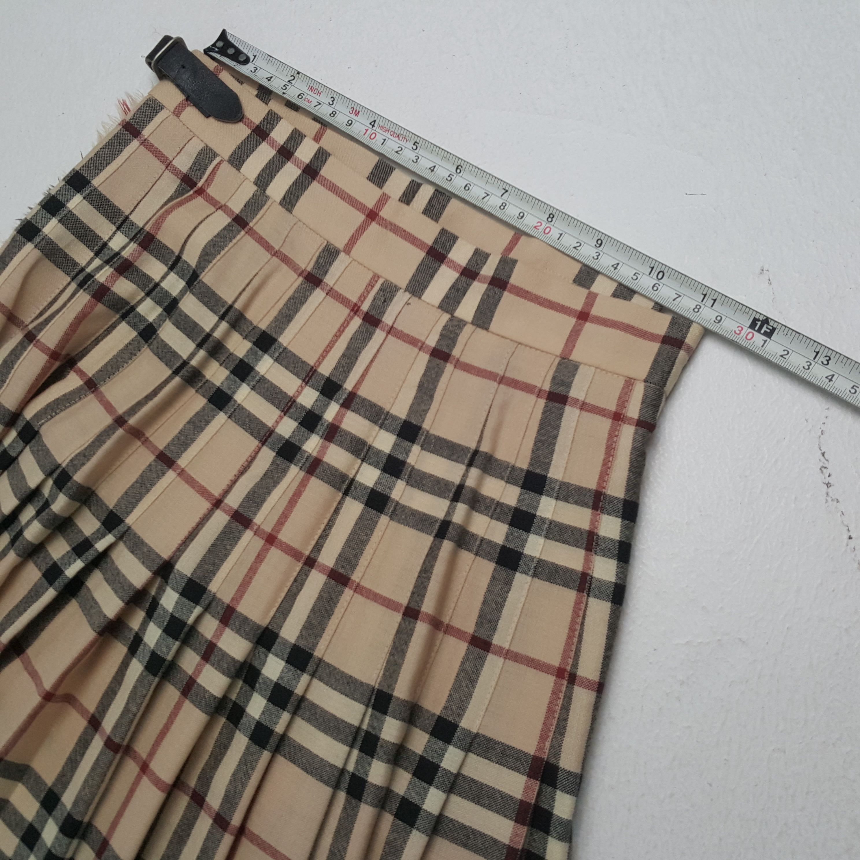 Burberry × Vintage BURBERRY LONDON Luxury Brand Nova Check Design Skirt Size 22" - 5 Thumbnail