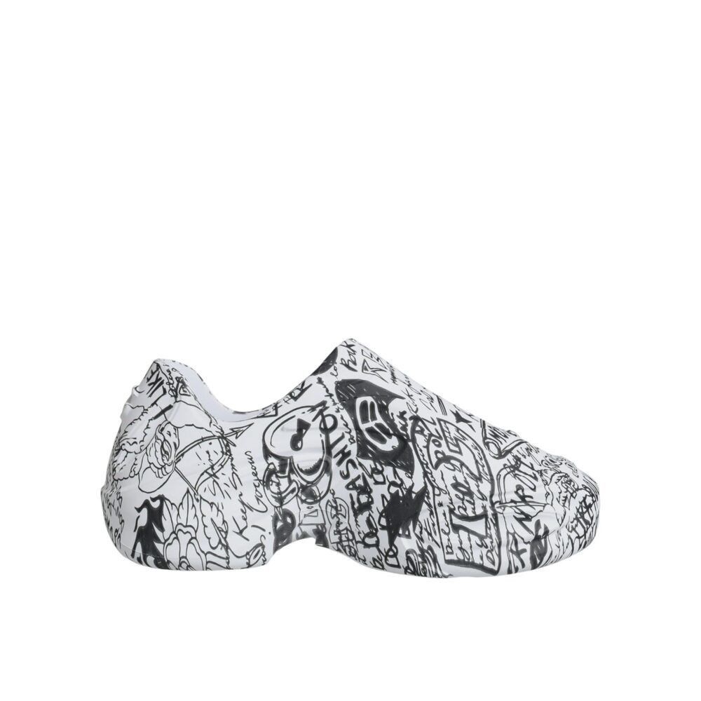 Dolce & Gabbana Dolce & Gabbana White Black Graffiti Daymaster Sneakers Shoe Size US 11 / EU 44 - 1 Thumbnail