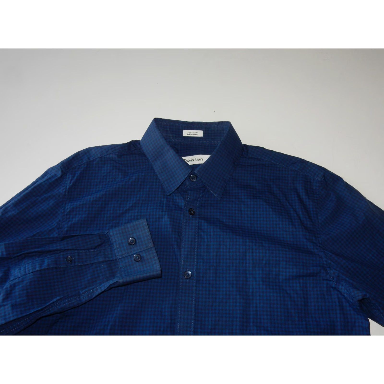 Calvin Klein Calvin Klein Shirt Men’s Button-Front Long Sleeve Plaid Size S Blue Cotton Size US S / EU 44-46 / 1 - 2 Thumbnail