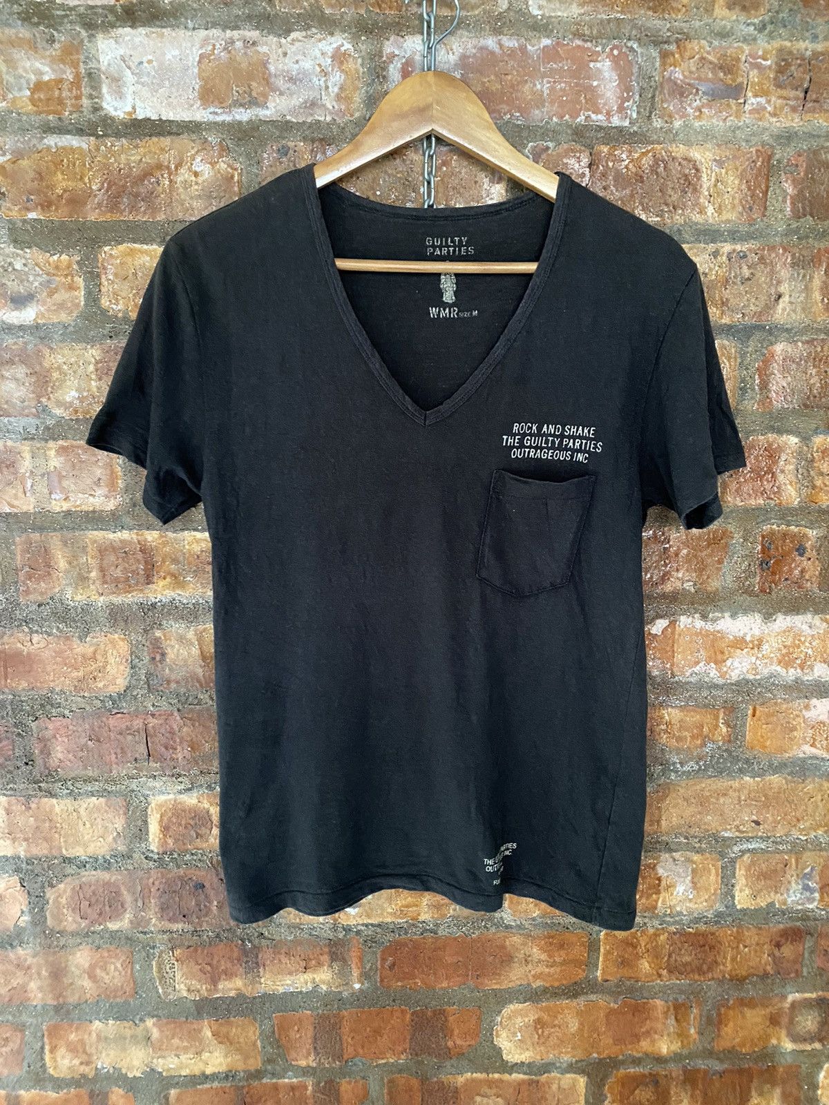 Wacko Maria 2000s Poem Rock and Shake V neck tee Size US S / EU 44-46 / 1 - 2 Thumbnail
