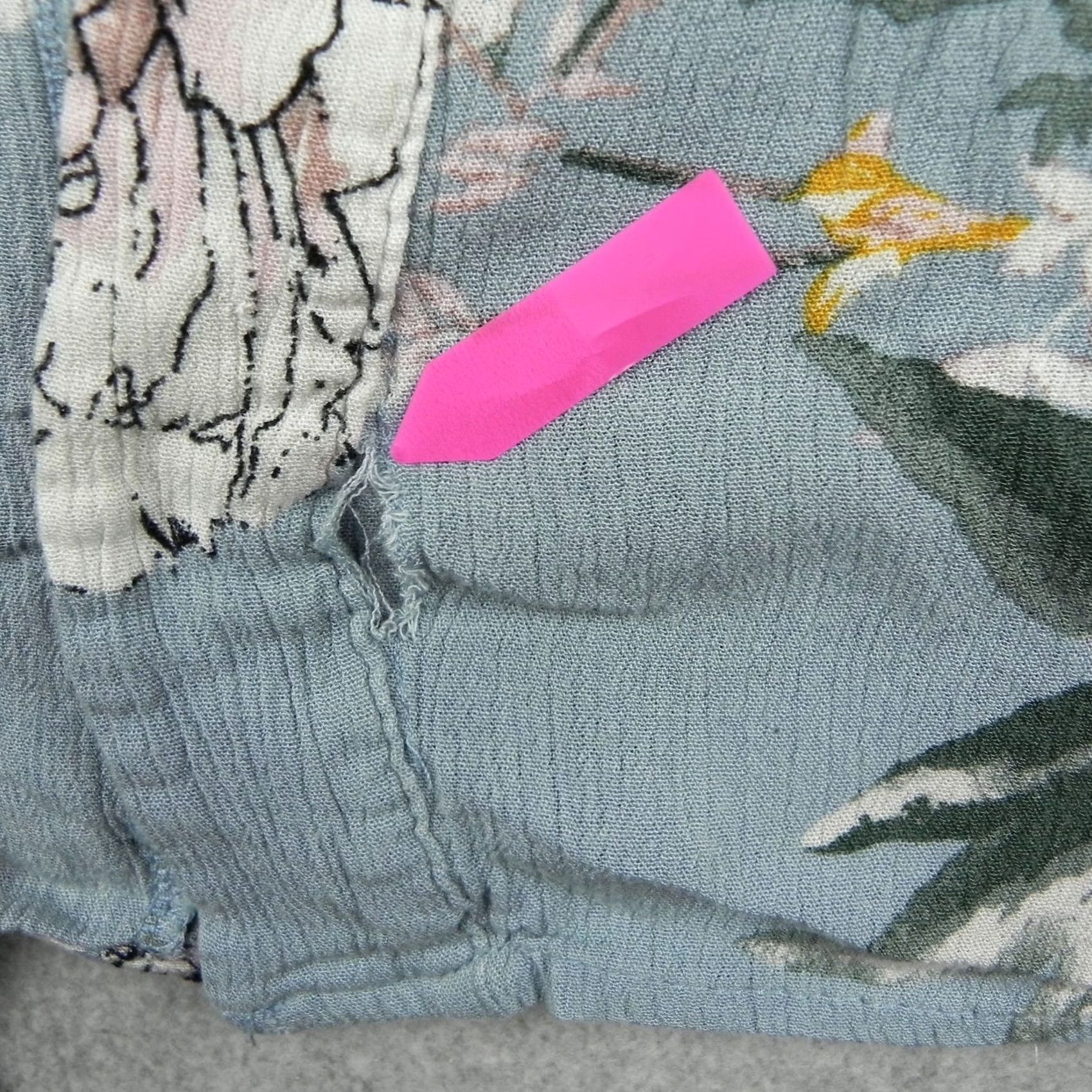 Vintage Loveriche Kimono Cardigan Womens 1X Boho Ruffle Sleeve Jacket Open Front Floral Blue Size XL / US 12-14 / IT 48-50 - 3 Thumbnail