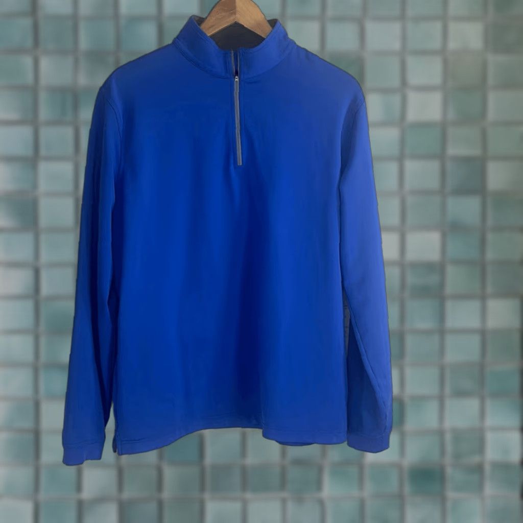 Peter Millar Peter Millar Blue Element E4 Wicking 1/4 Zip Golf Pullover M Medium Women Blue Element E4 Wicking 1/4 Zip Golf Pullover Sz M Medium Size M / US 6-8 / IT 42-44 - 1 Thumbnail