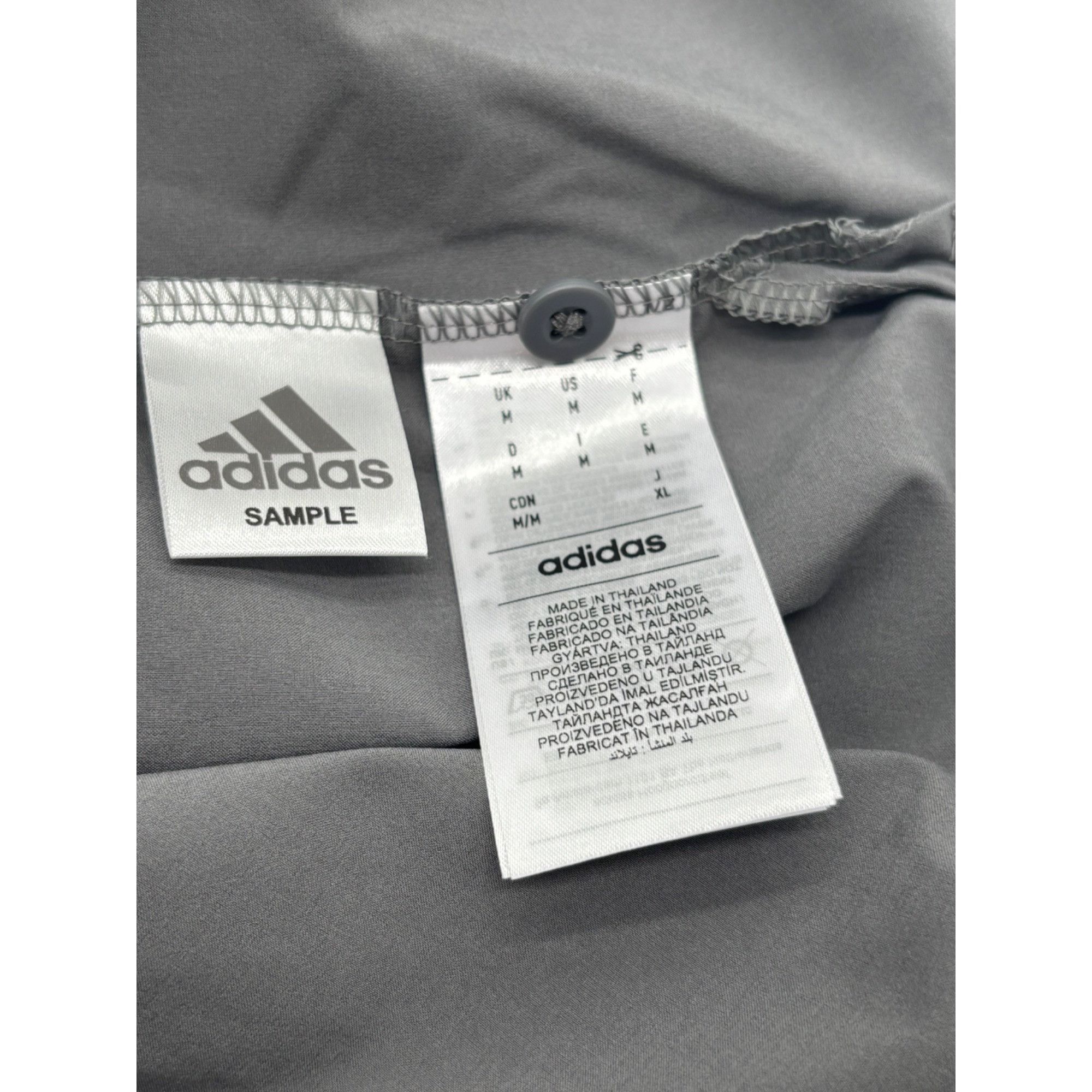 Adidas Adidas Men’s Short-Sleeve Button-Up Polo Shirt, Sz. M, Gray Size M / US 6-8 / IT 42-44 - 7 Thumbnail