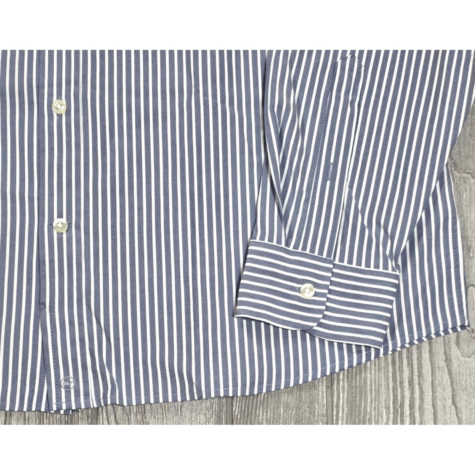 Vineyard Vines Vineyard Vines Shirt Men XL Blue Stripe Button-Up On The Go Performance BRR Shirt Size US XL / EU 56 / 4 - 4 Thumbnail