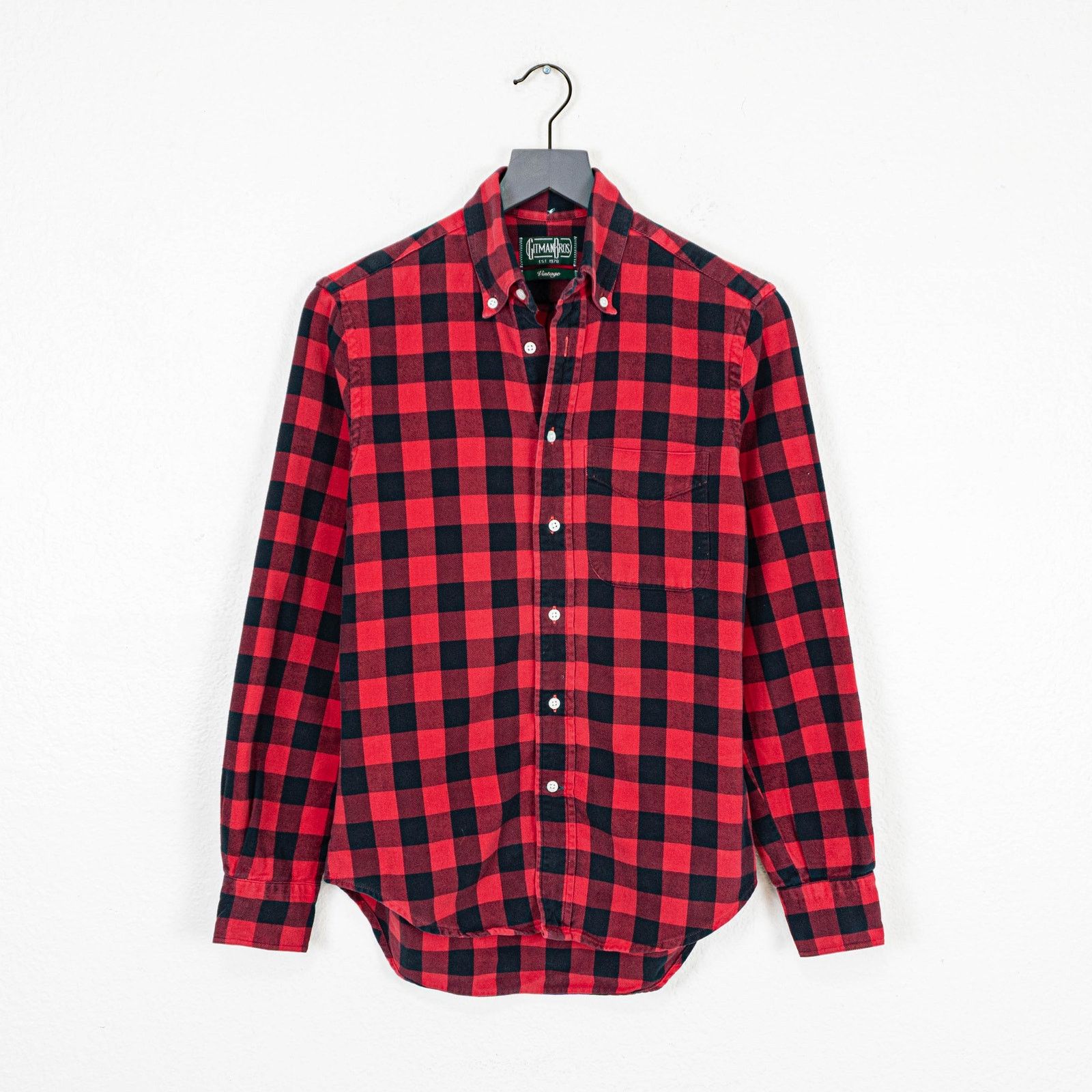 Gitman Bros. Gitman Bros Vintage Red Buffalo Plaid Flannel Shirt Small Size US S / EU 44-46 / 1 - 1 Thumbnail