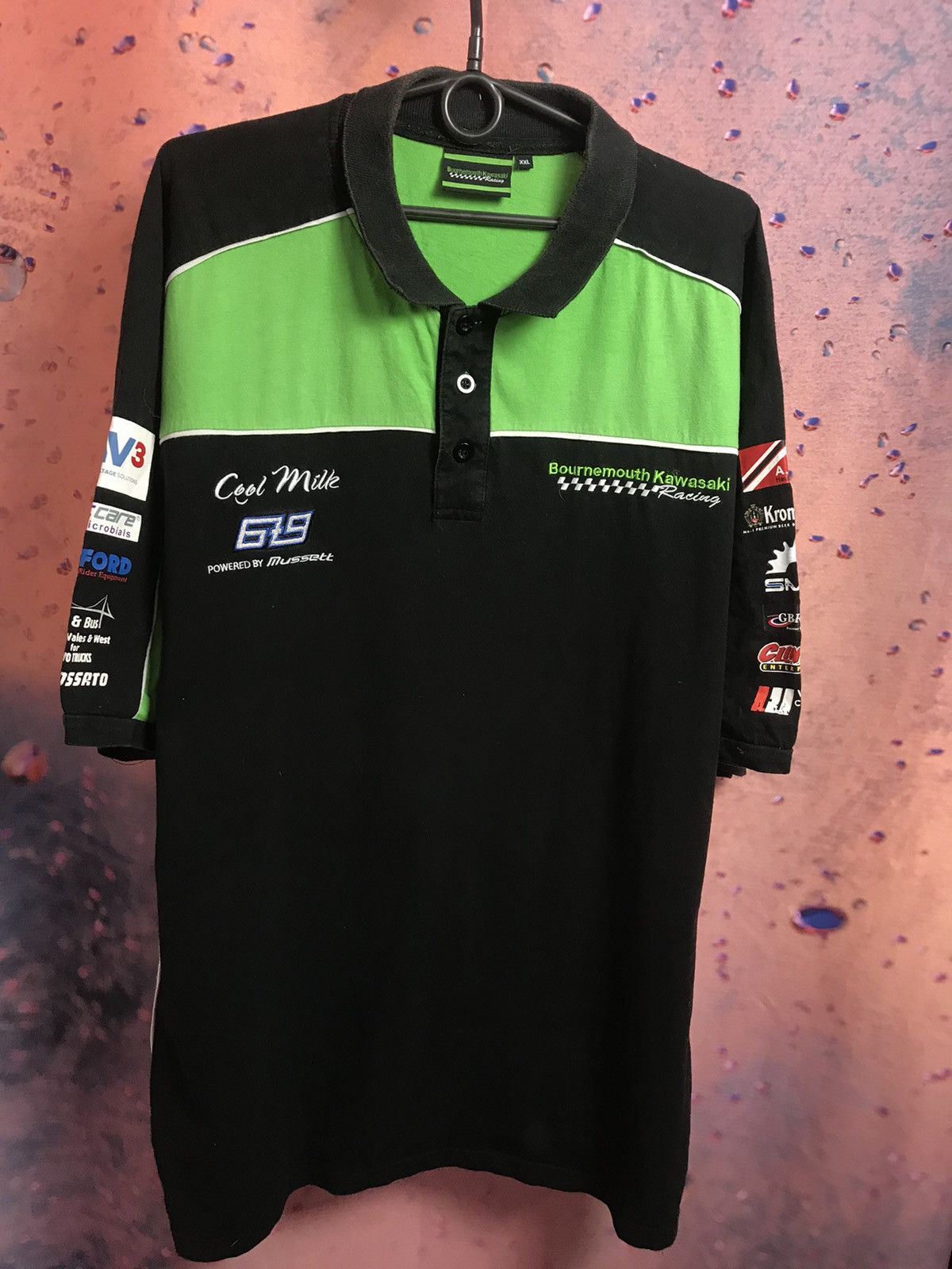 Vintage Vintage Kawasaki racing polo tee Size US XXL / EU 58 / 5 - 2 Thumbnail