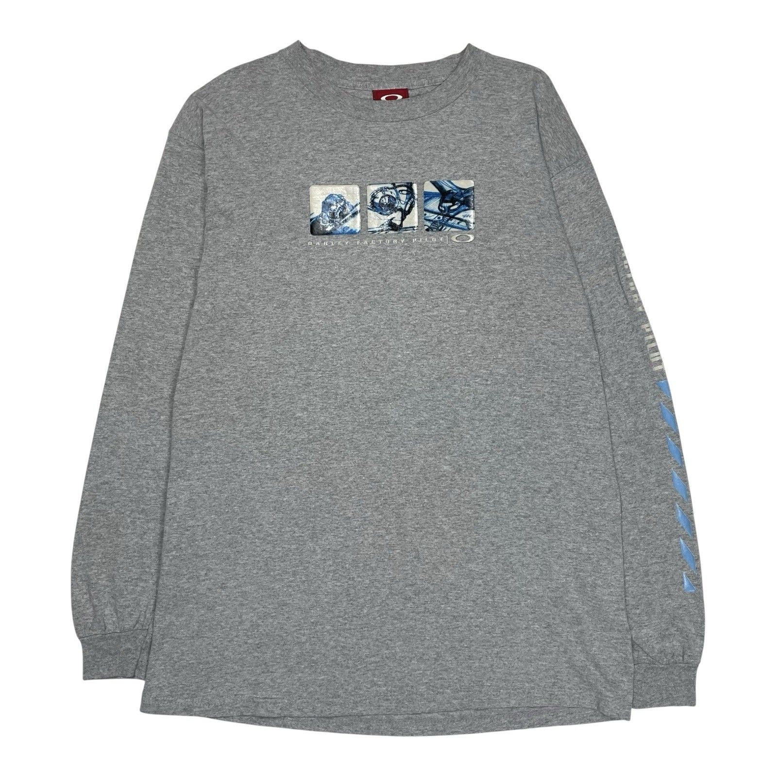 Oakley Vintage Oakey Factory Pilot T-Shirt Mens Grey Long Sleeve M Size US M / EU 48-50 / 2 - 1 Thumbnail