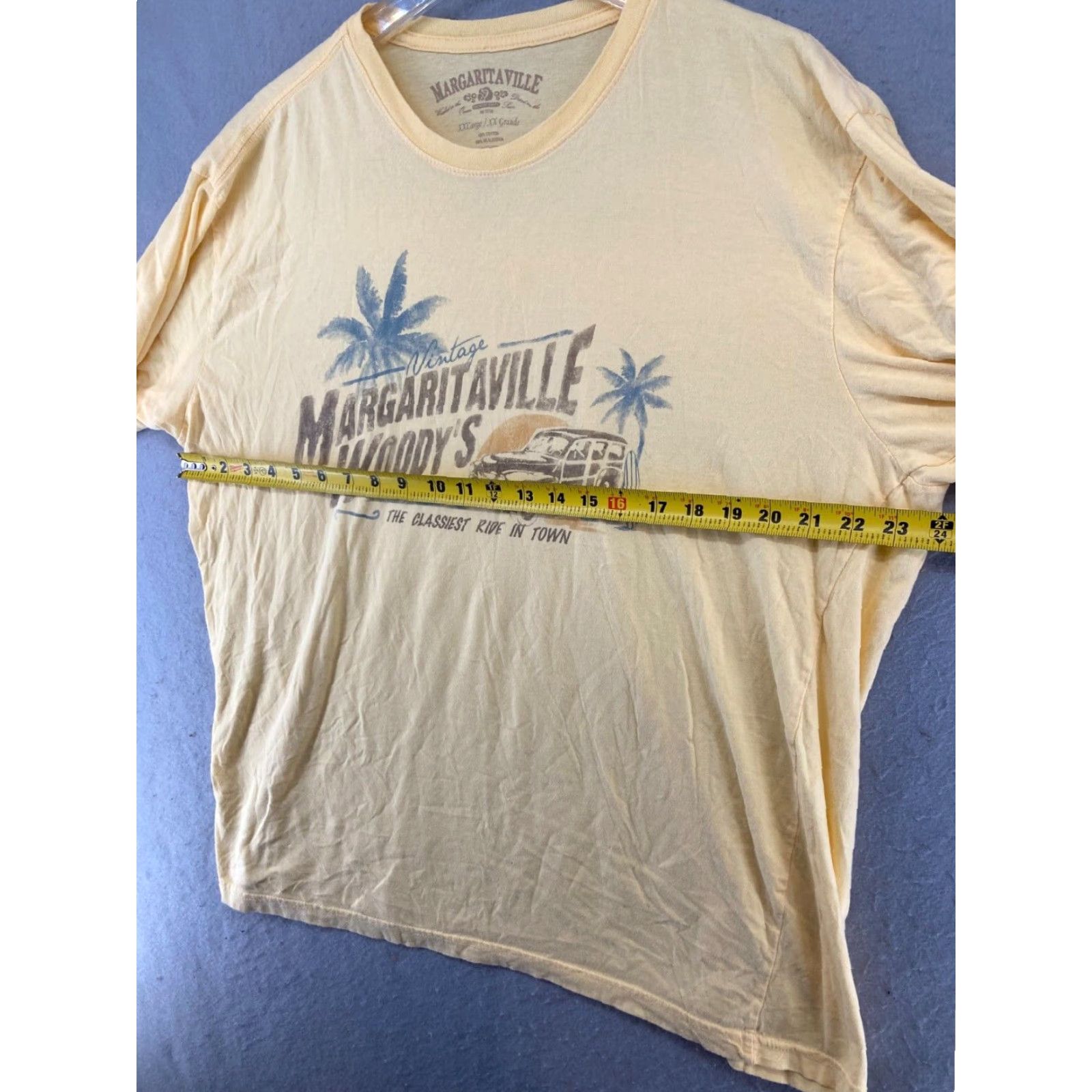 Vintage Margaritaville TShirt Mens 2XL Yellow Graphic Print Crew Neck Short Sleeve Cotton Jersey Shirt Size US XXL / EU 58 / 5 - 2 Thumbnail