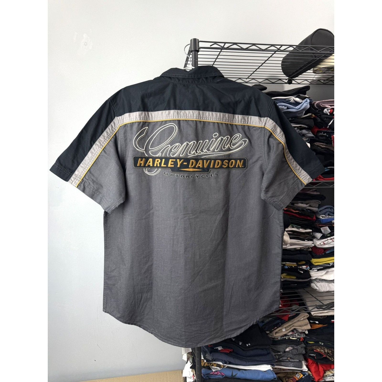 Harley Davidson Vintage Harley Davidson Embroidered Logo Shirt Size US L / EU 52-54 / 3 - 1 Thumbnail