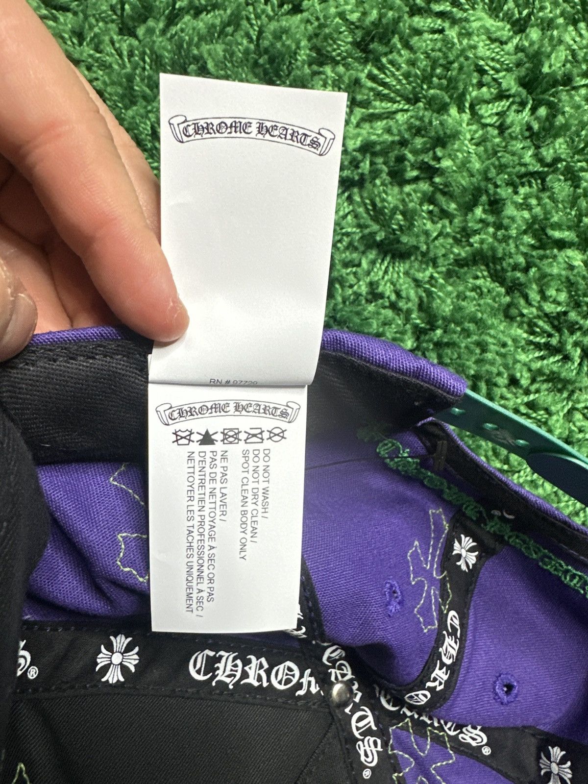 Chrome Hearts Chrome Hearts Purple Green Cross Patch Hat Size ONE SIZE - 5 Thumbnail