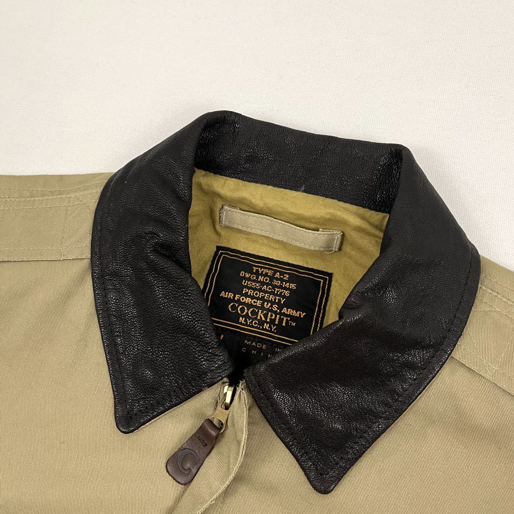 Vintage VINTAGE Cockpit USA Jacket Mens L Brown Bomber Flight Aviator Air Force Leather 90s Size US L / EU 52-54 / 3 - 4 Thumbnail