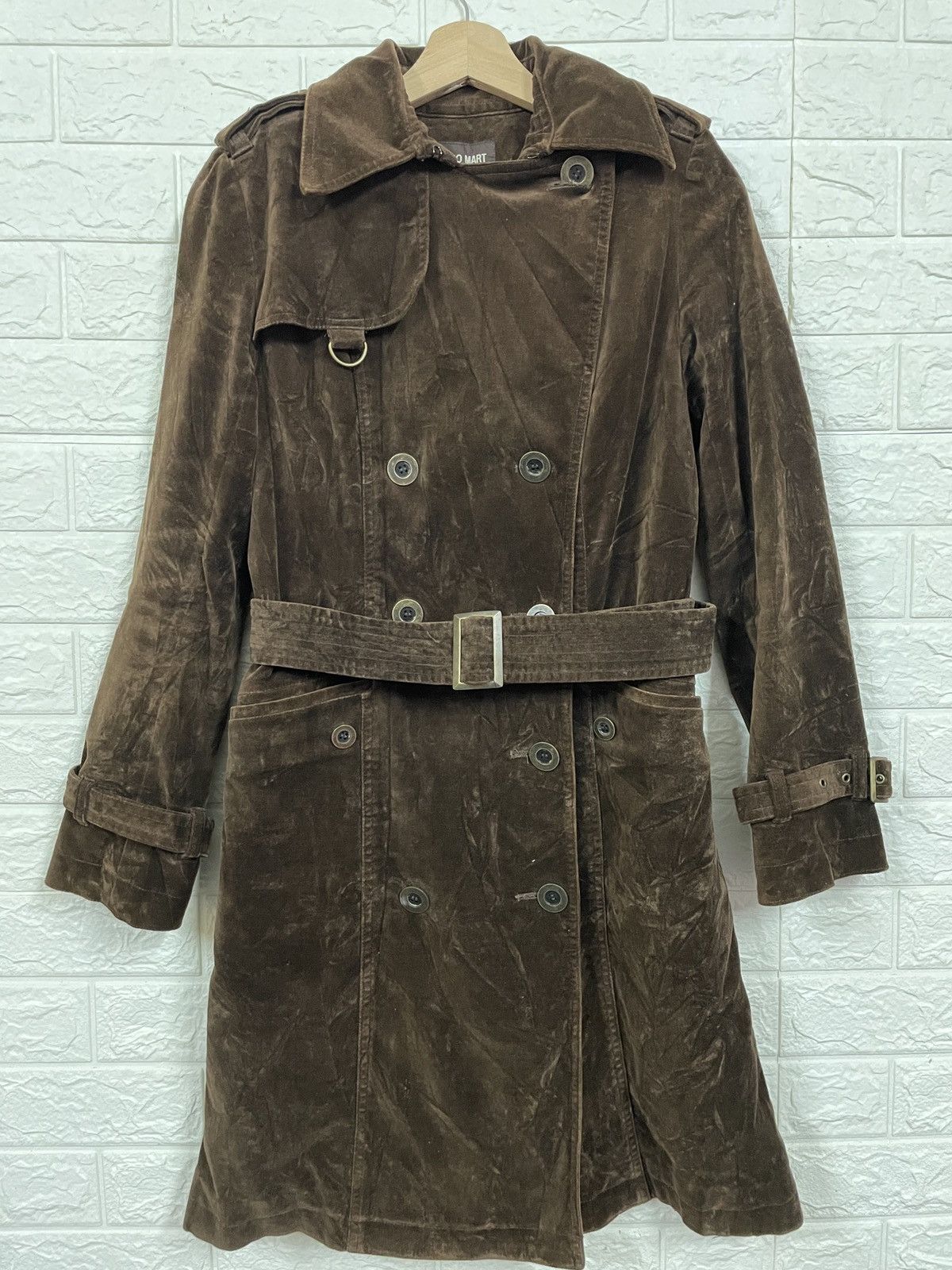 Japanese Brand × Tornado Mart Tornado Mart Femme Long Coat Velvet Brown Size S / US 4 / IT 40 - 3 Thumbnail