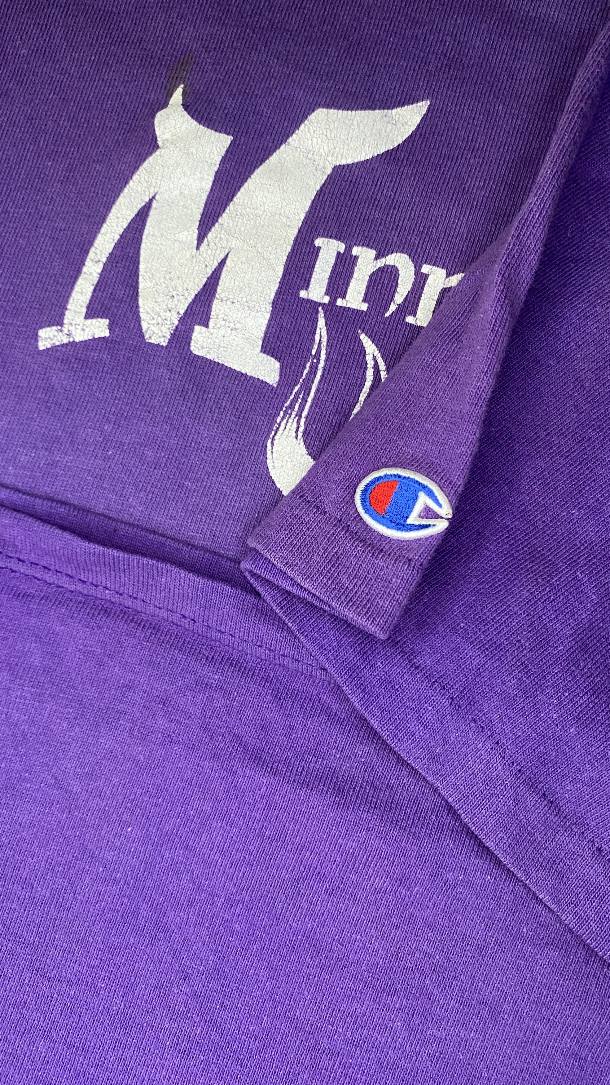 Vintage 90s Minnesota Vikings Champion XXL Spellout NFL Vintage Tee Size US XL / EU 56 / 4 - 5 Thumbnail