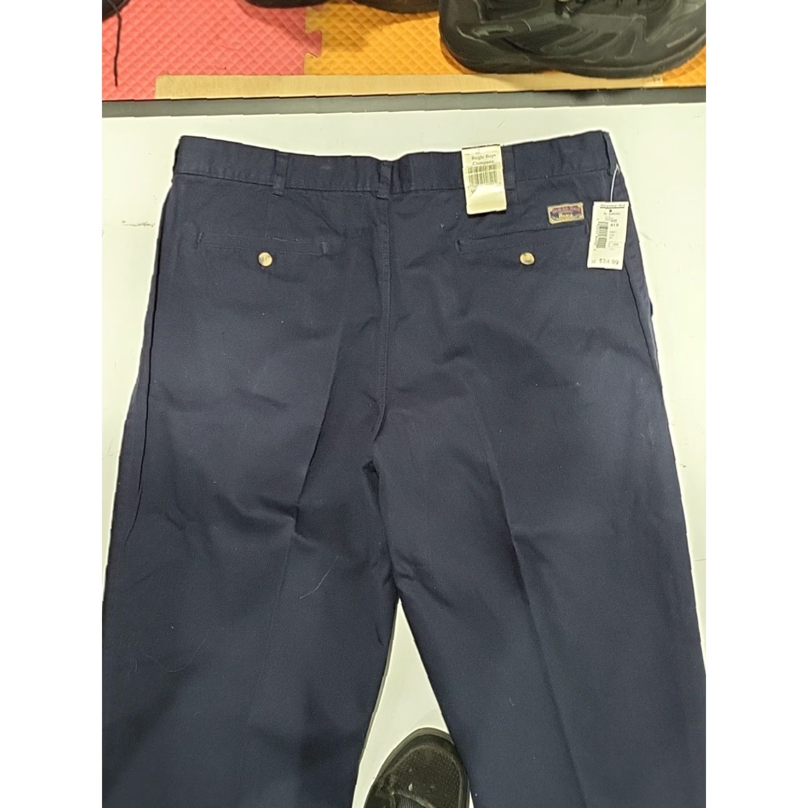 Bugle Boy VINTAGE Bugle Boy Pleated Khaki Pants 40 X 30 Montgomery Wards Navyblue 80s Bl Size US 40 / EU 56 - 4 Thumbnail
