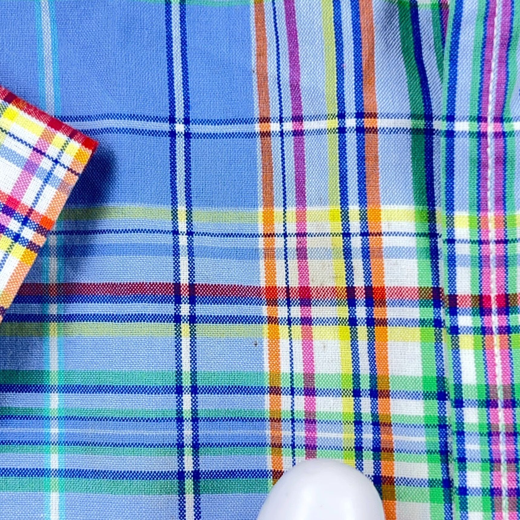 Ralph Lauren Ralph Lauren Shirt Men XL Button-Up Plaid Blue Red Tartan Camp Classic Fit Button-Front Short Sleeve, Cotton, Casual, 90s Style Size US XL / EU 56 / 4 - 4 Thumbnail