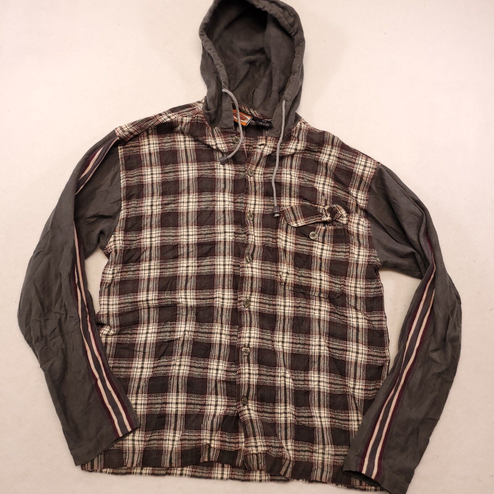 Cabelas Cabelas Zonz Casual Button Up Hoodie Mens Size M Gray Plaid Size US M / EU 48-50 / 2 - 2 Thumbnail