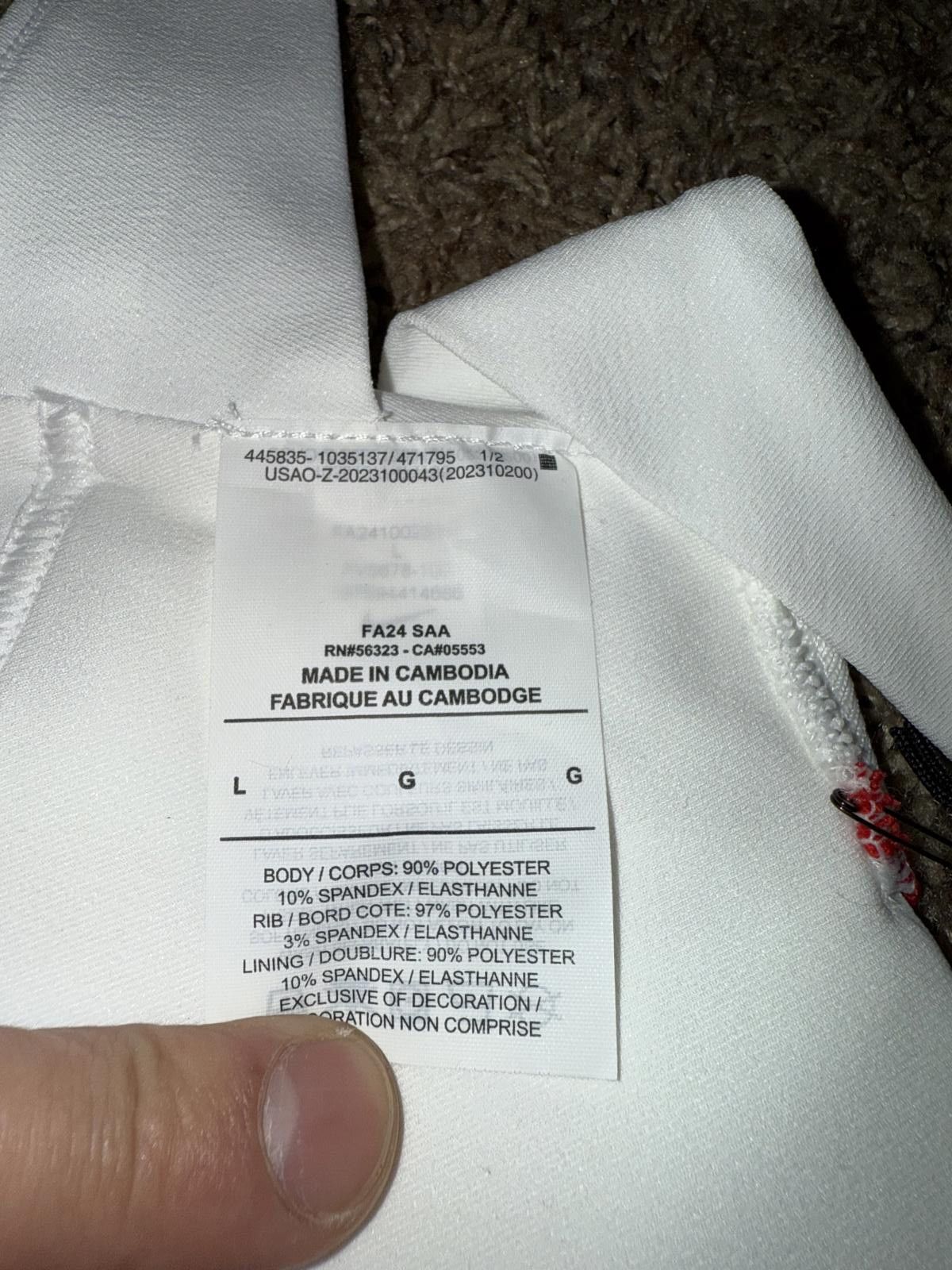 Nike Nike Women’s Jacquemus White University Red Sports Bra Sample Size ONE SIZE - 5 Thumbnail