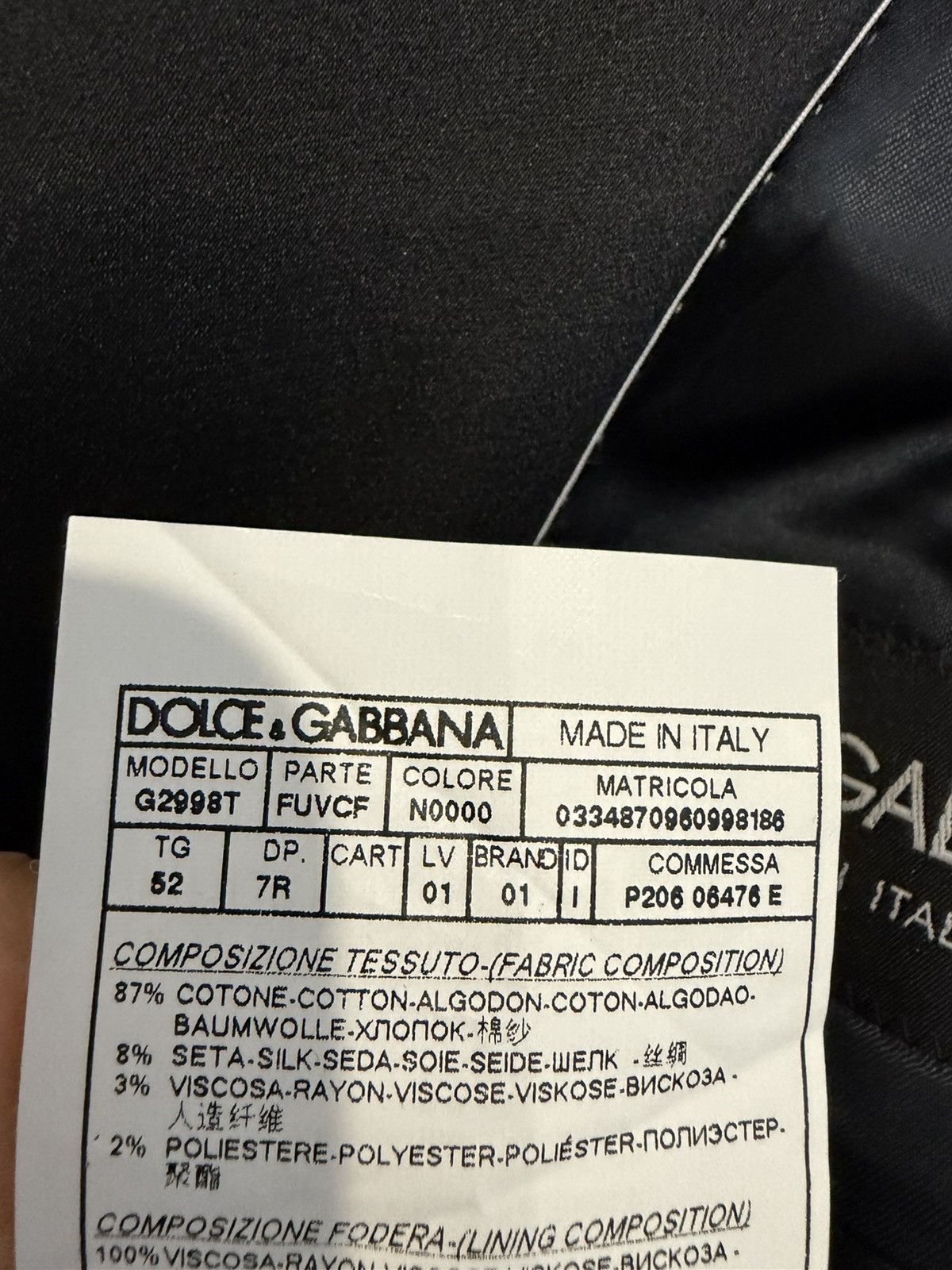 Dolce & Gabbana Dolce&Gabbana Velvet Blazer 52 IT Size 52R - 6 Thumbnail