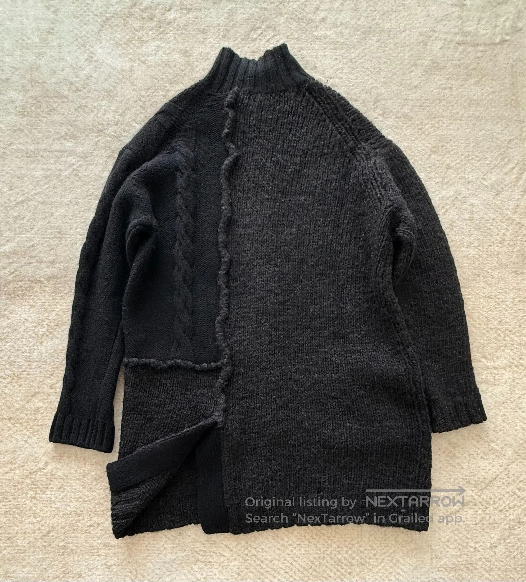 Yohji Yamamoto Yohji Yamamoto Wool Asymmetrical Sweater Coat. Size US M / EU 48-50 / 2 - 4 Thumbnail