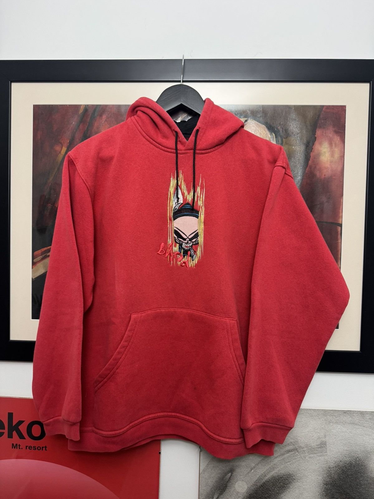 Shorty's Skateboards Vintage 90s Blind Skateboards Rare Reaper Skate Red Hoodie Size US M / EU 48-50 / 2 - 1 Thumbnail