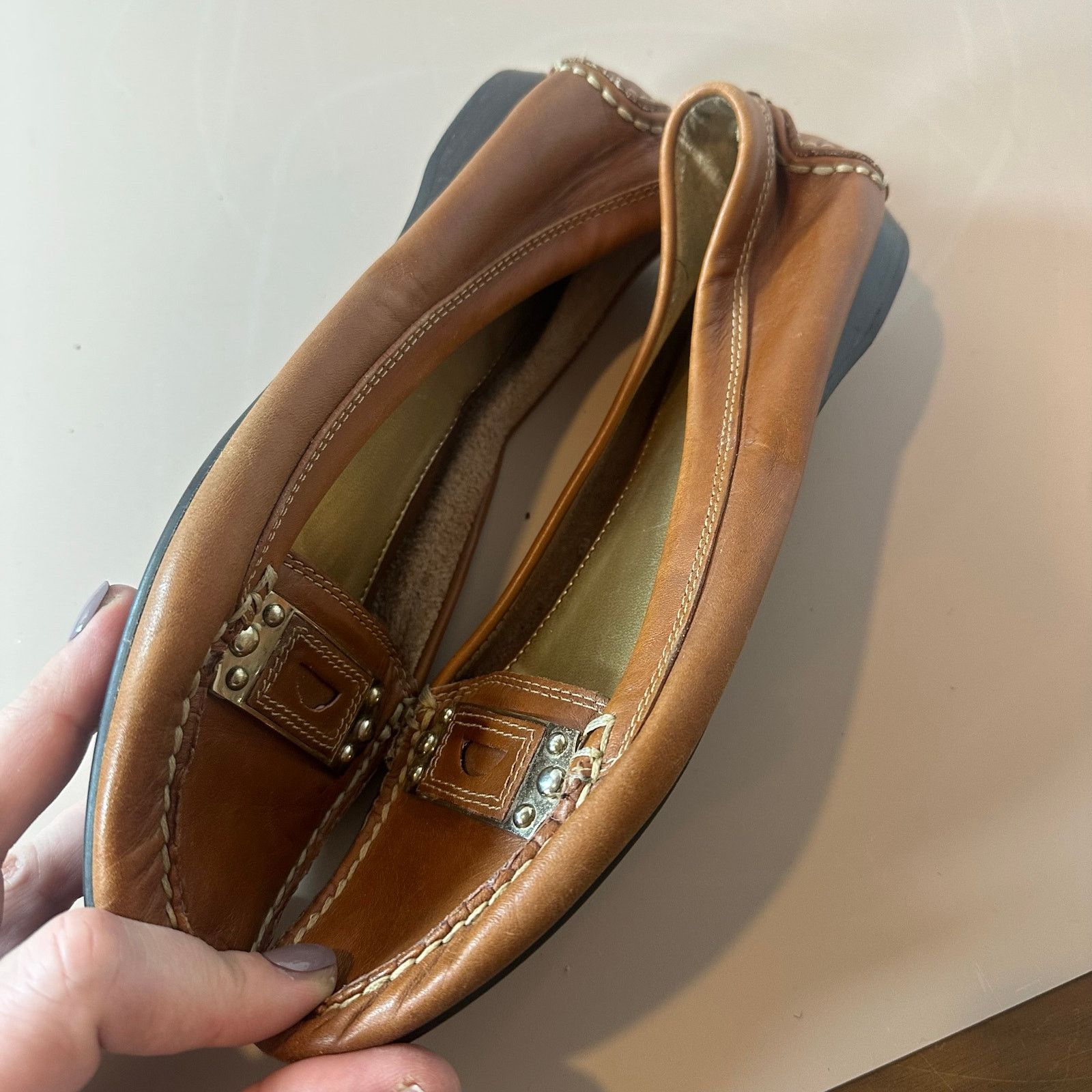 Franco Sarto Franco Sarto Kaiser Penny Loafers Women's 8 Leather Brown Size US 8 / IT 38 - 8 Thumbnail