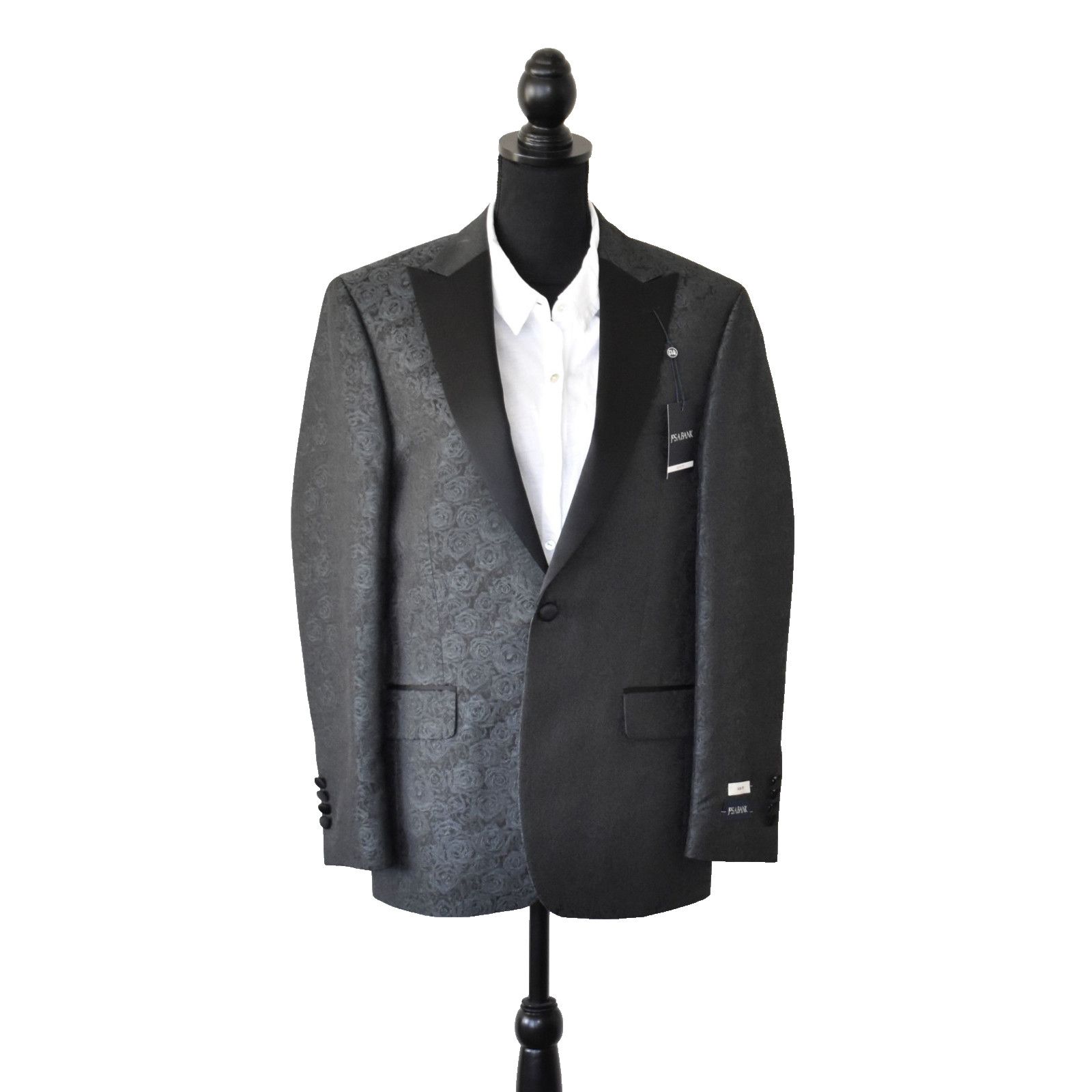 Jos. A. Bank JOS A BANK Jacquard Slim Fit Satin Peak Blazer Sz 38S $199 Size 38S - 2 Thumbnail