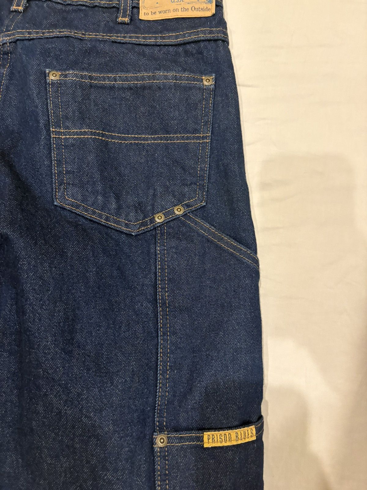 Other Prison Blues Double Knee Rigid Work Jean sz 34x30 USA Made Size US 34 / EU 50 - 3 Thumbnail
